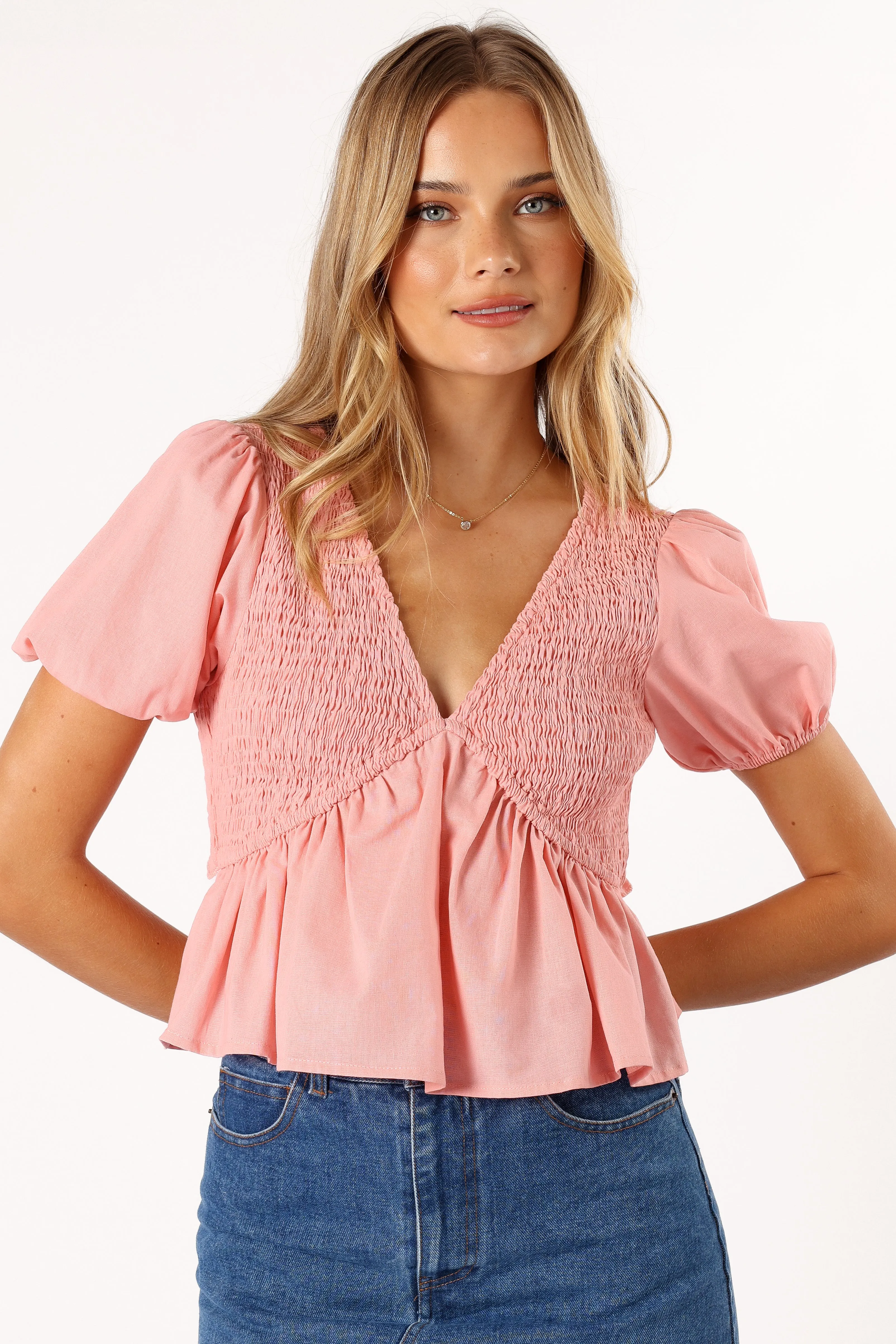 Candice Short Sleeve Top - Pink sold by Petal & Pup product image thumbnail 3