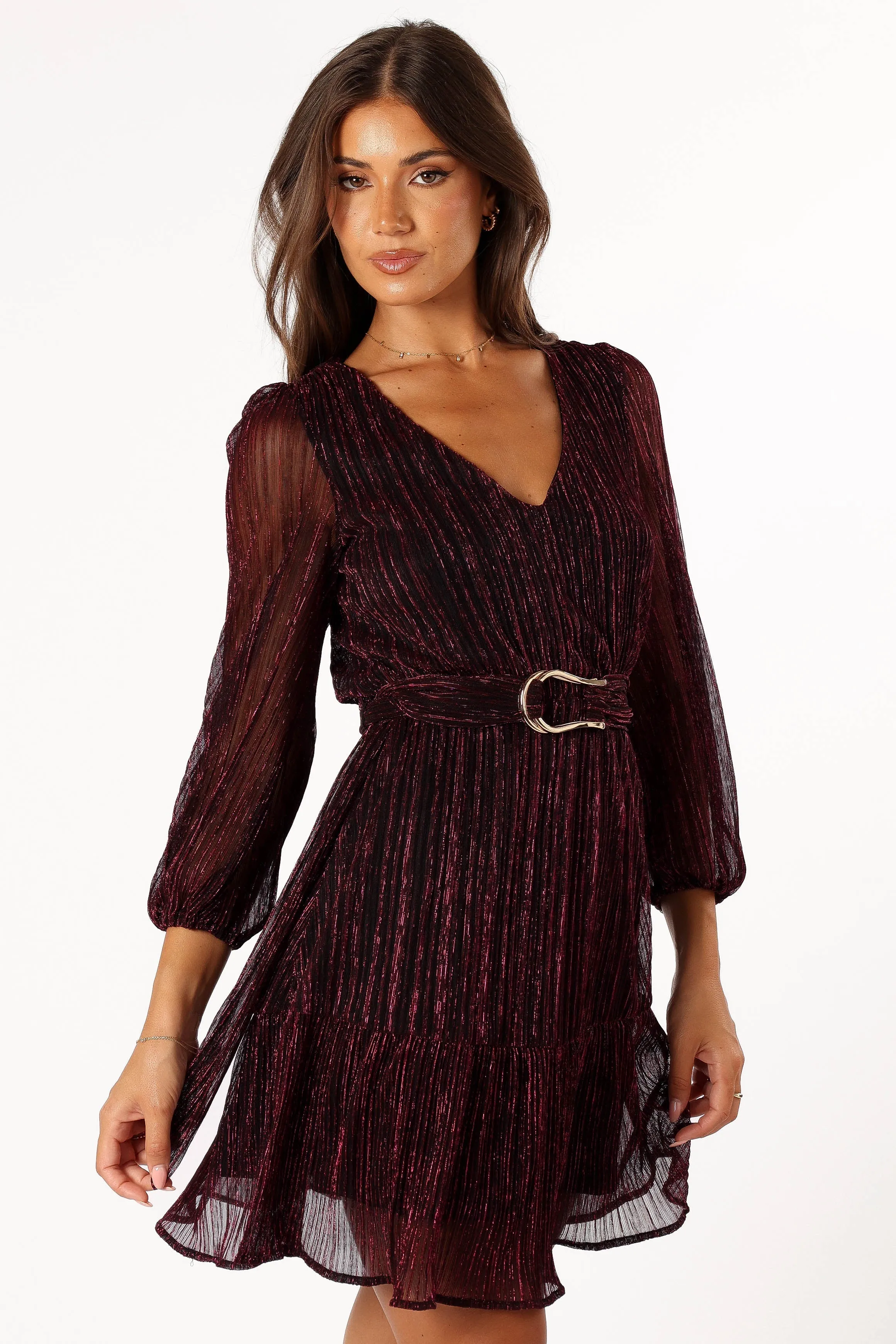 Glimmer Long Sleeve Mini Dress - Pink sold by Petal & Pup product image thumbnail 5