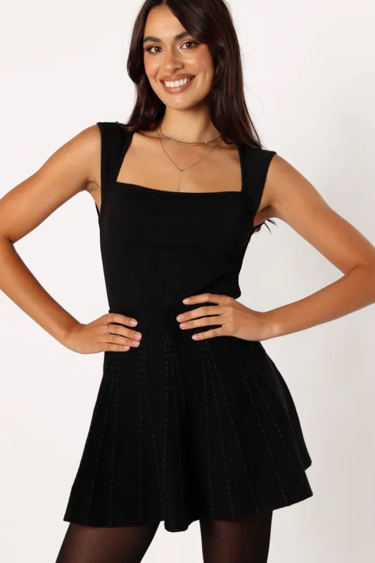 Skylar Rhinestone Mini Skirt - Black sold by Petal & Pup