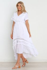 Chelsea Dress - White sold by Petal & Pup