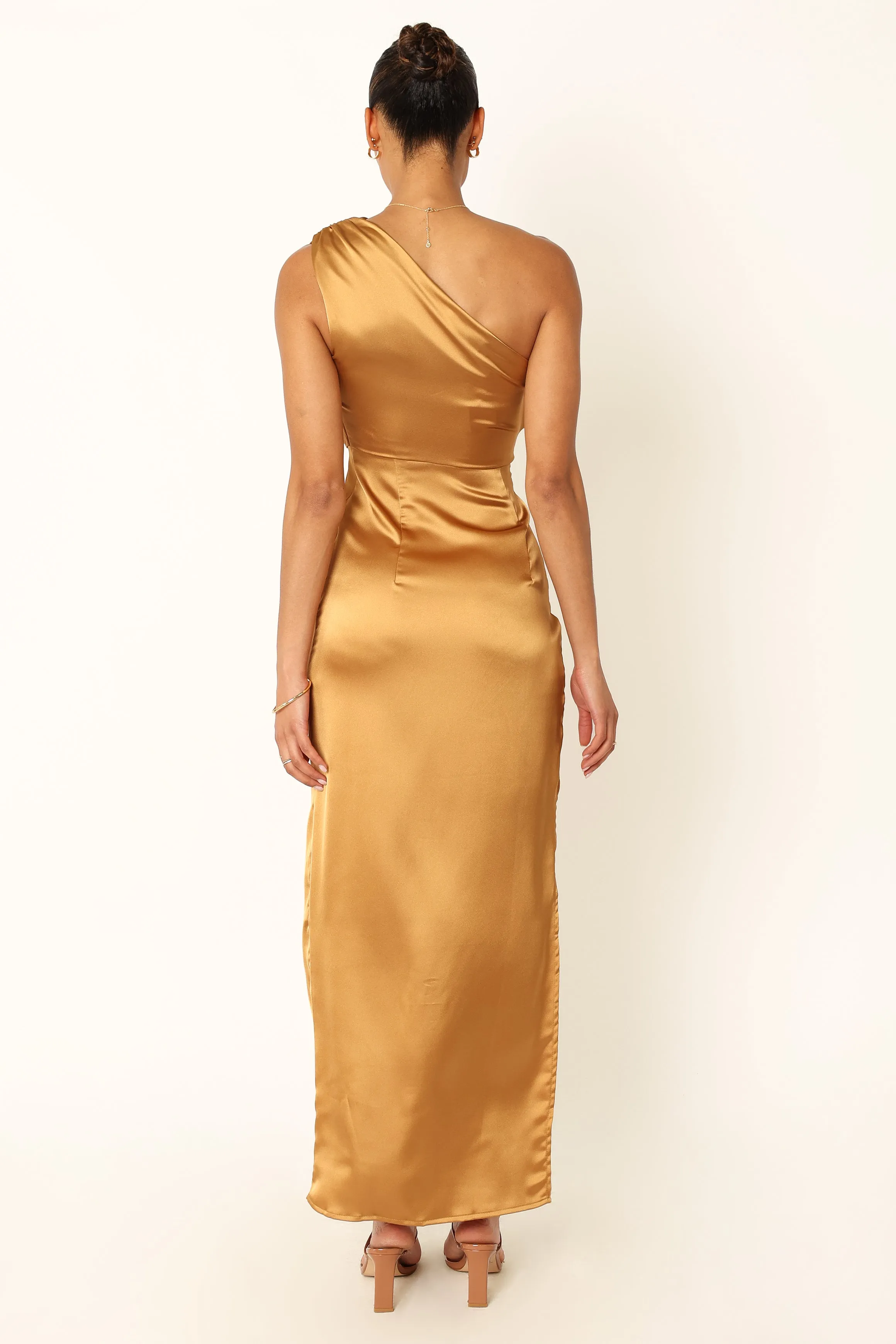 Nadia One Shoulder Maxi Dress - Bronze sold by Petal & Pup product image thumbnail 5
