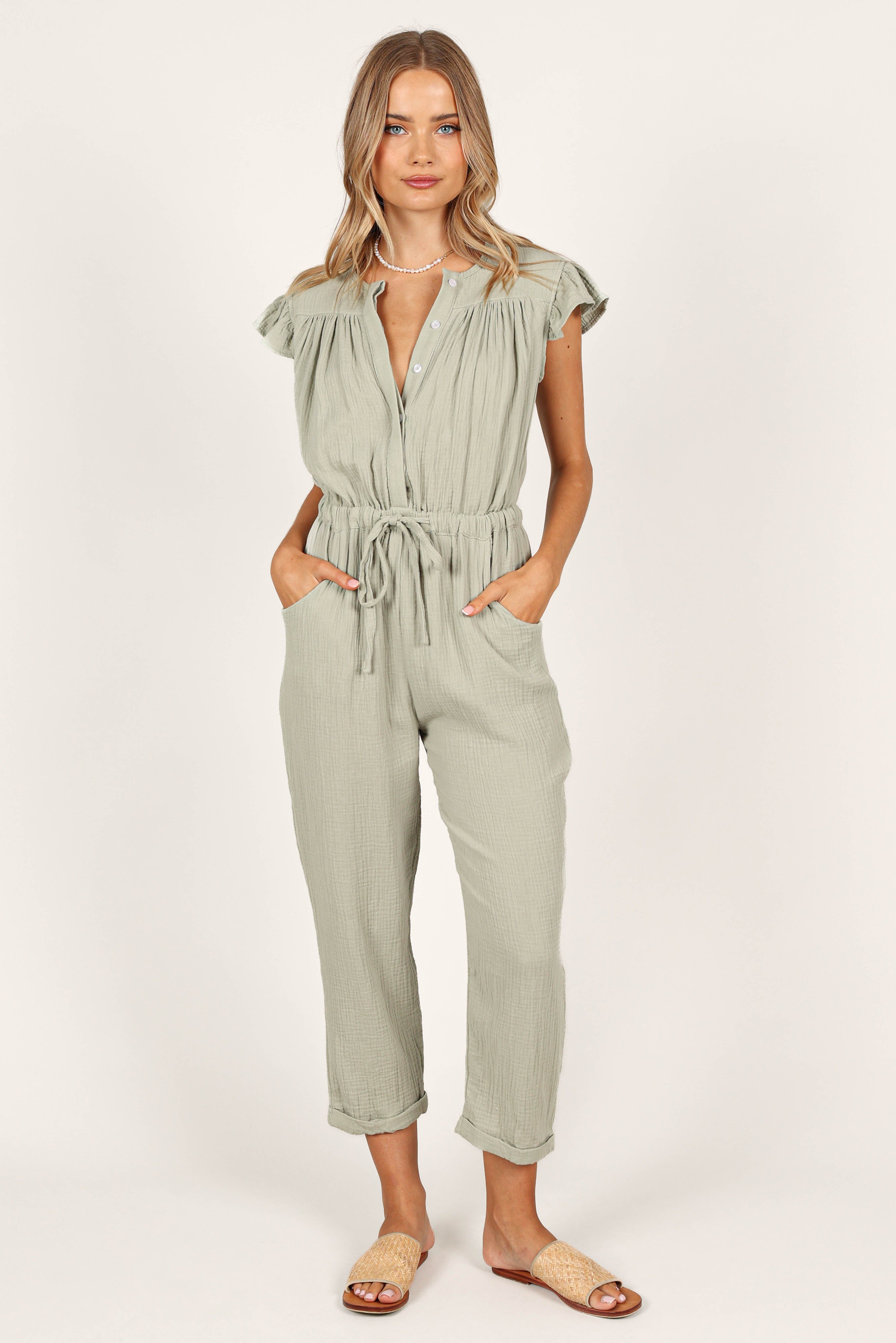 Chantria Jumpsuit - Sage sold by Petal & Pup