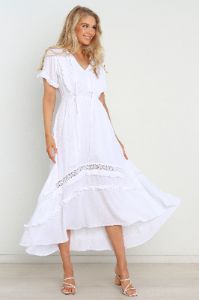 Chelsea Dress - White sold by Petal & Pup
