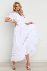 Chelsea Dress - White sold by Petal & Pup