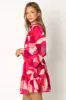 Milly Long Sleeve Mini Dress - Red Magenta sold by Petal & Pup