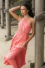 Carton Halterneck Maxi Dress - Watermelon sold by Petal & Pup