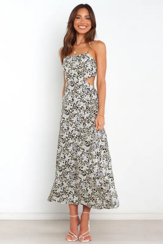 Sparks Dress - Black Floral sold by Petal & Pup