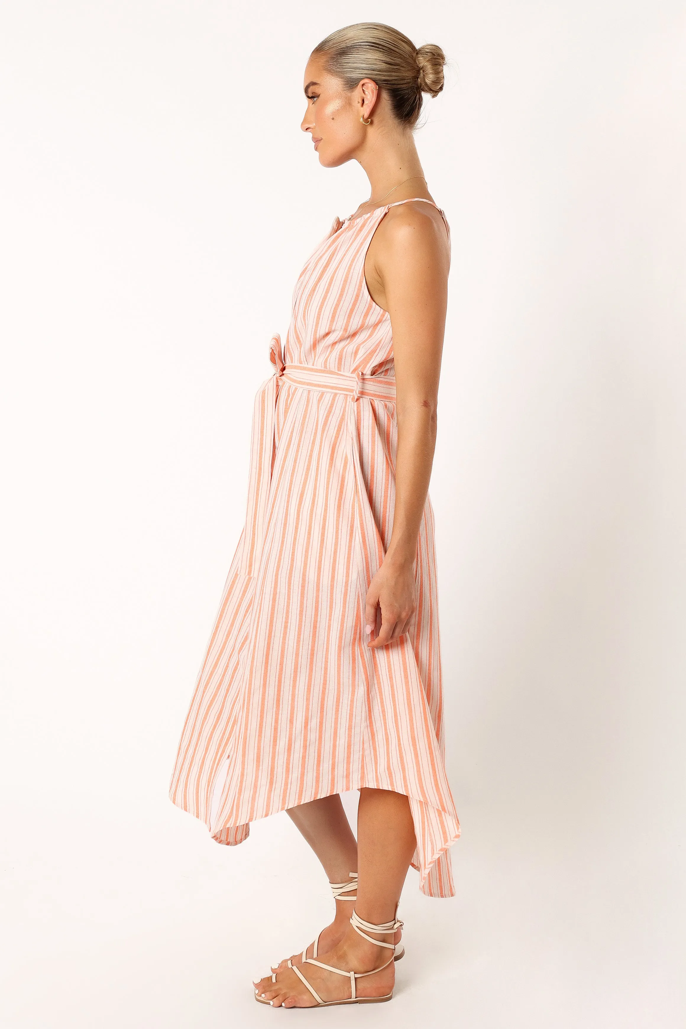 Arabella Midi Dress - Orange Stripe sold by Petal & Pup product image thumbnail 4