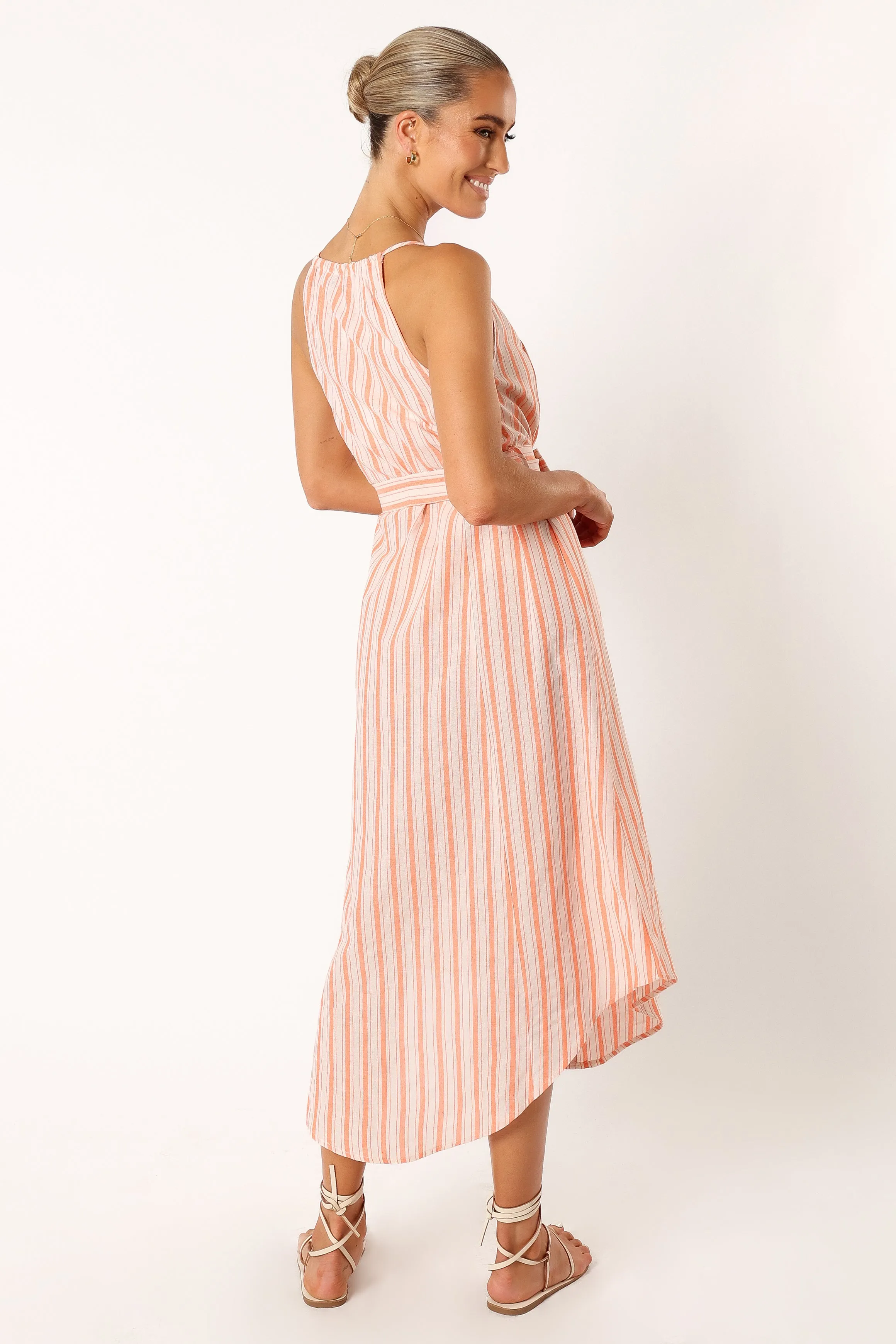 Arabella Midi Dress - Orange Stripe sold by Petal & Pup product image thumbnail 3
