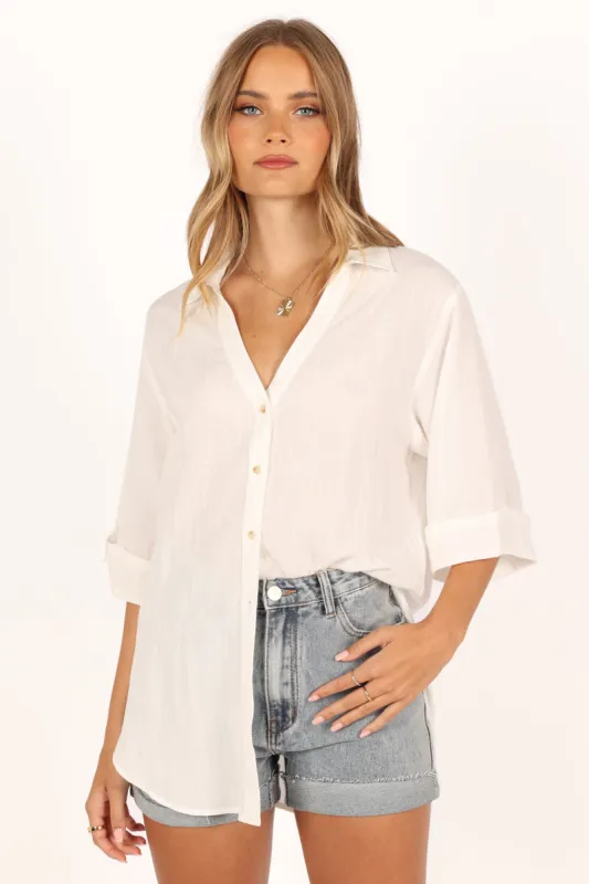 Gaia Shirt - Ivory sold by Petal & Pup