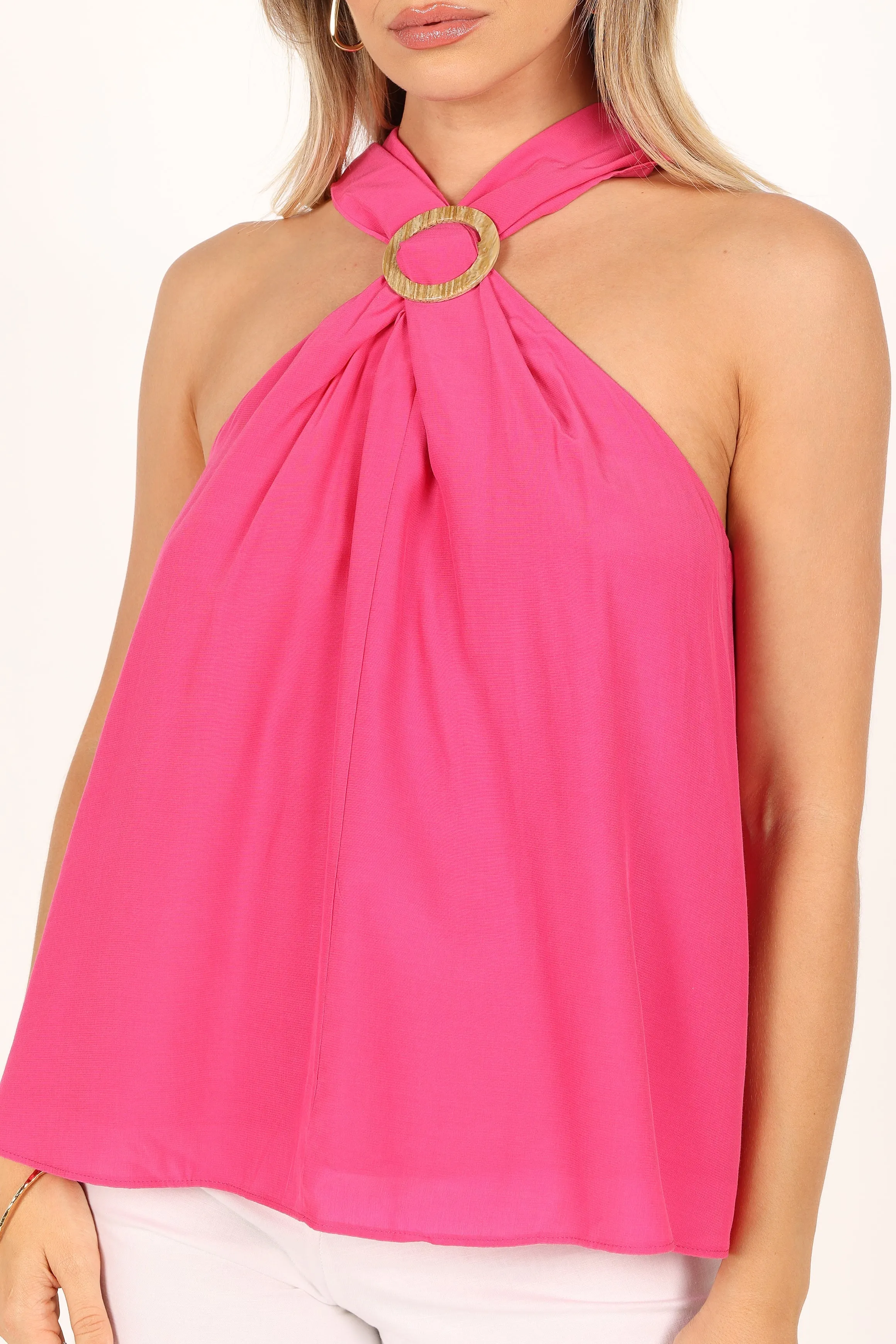 Jilly Halter Top - Hot Pink sold by Petal & Pup product image thumbnail 3