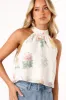 Willa Halterneck Top - White Floral sold by Petal & Pup