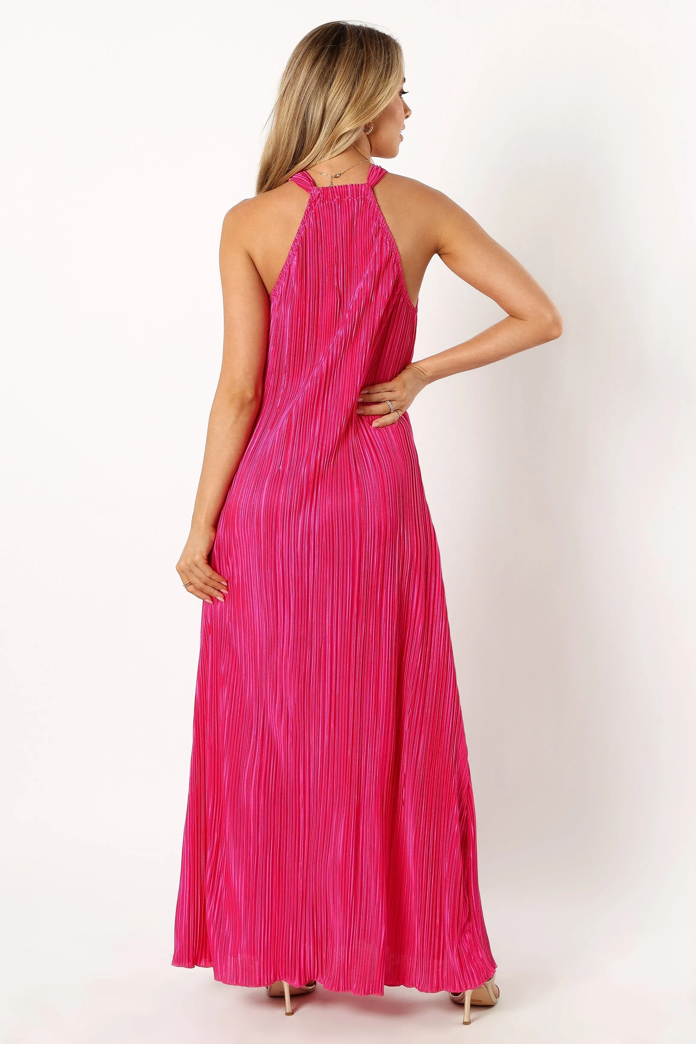 Melody Plisse Halter Maxi Dress - Pink sold by Petal & Pup product image thumbnail 5