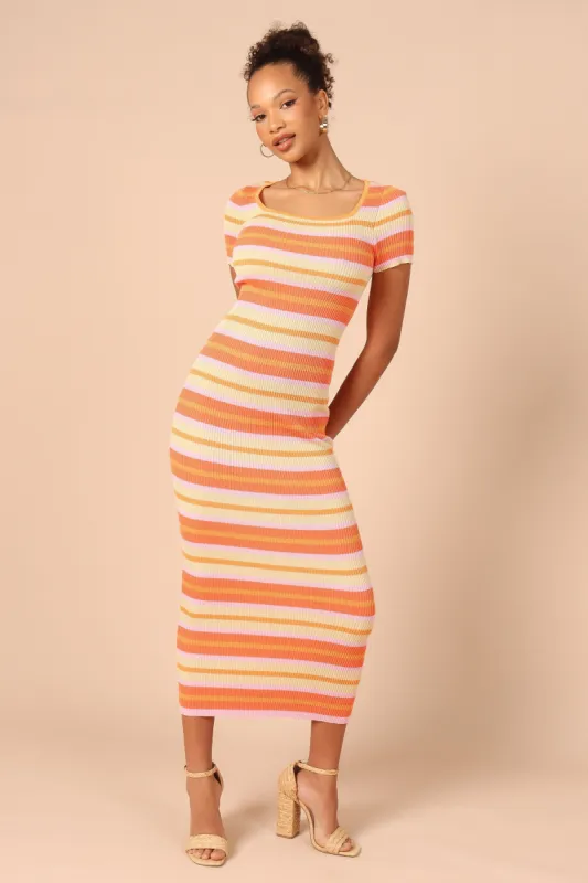 Bardotte Midi Dress - Pink sold by Petal & Pup
