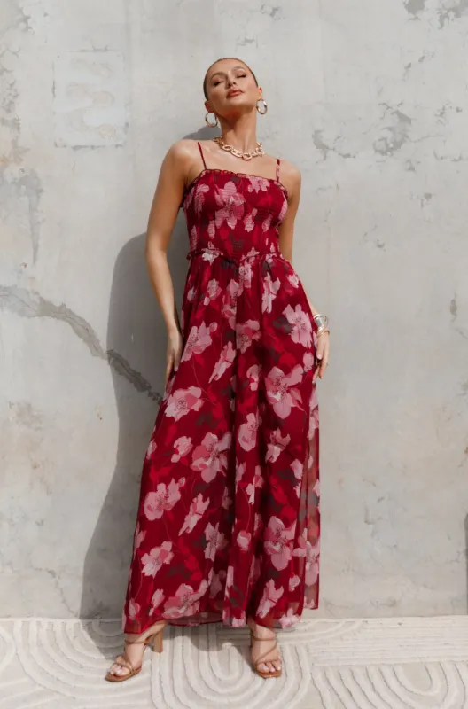 Quinn Wide Leg Jumpsuit - Scarlet sold by Petal & Pup
