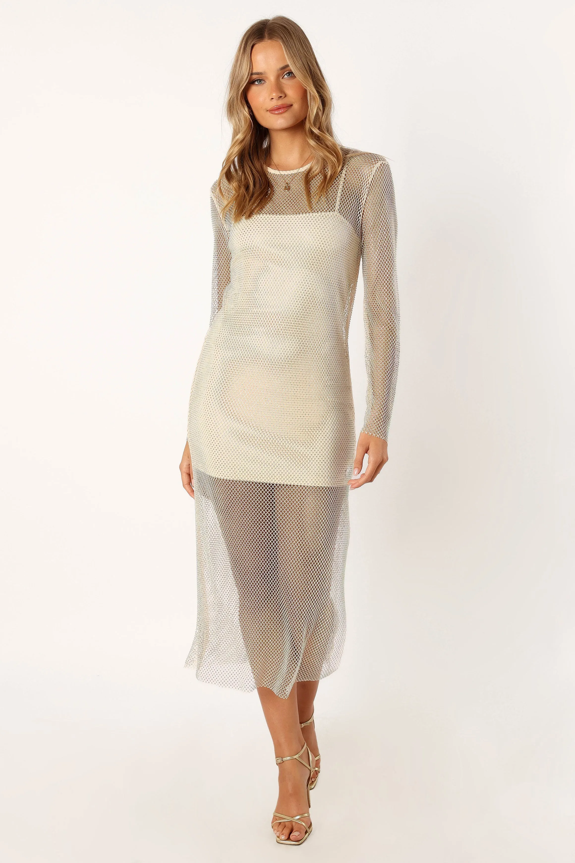 Juliette Long Sleeve Maxi Dress - Champagne sold by Petal & Pup product image thumbnail 5