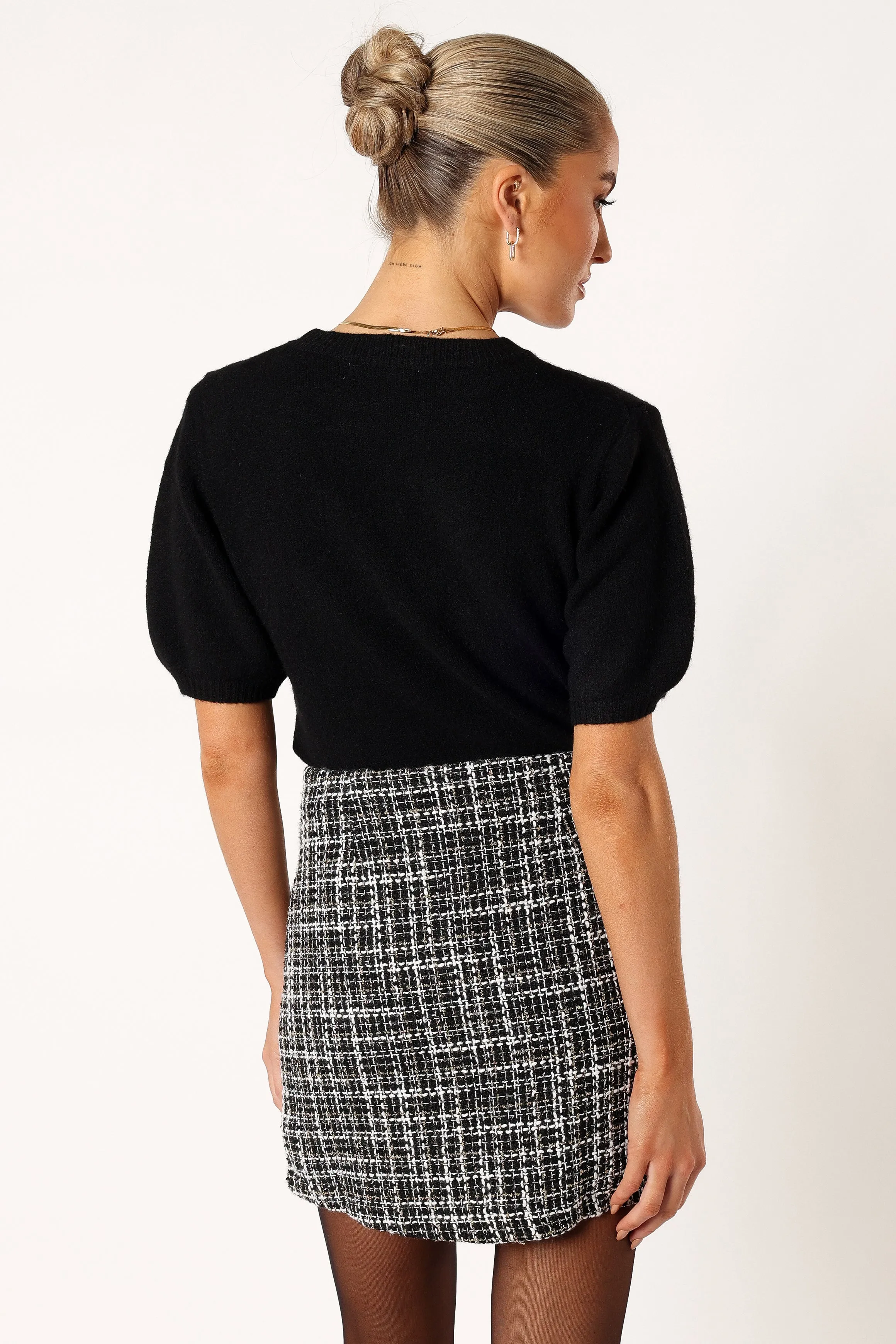 Blaire Mini Skirt - White Black sold by Petal & Pup product image thumbnail 5