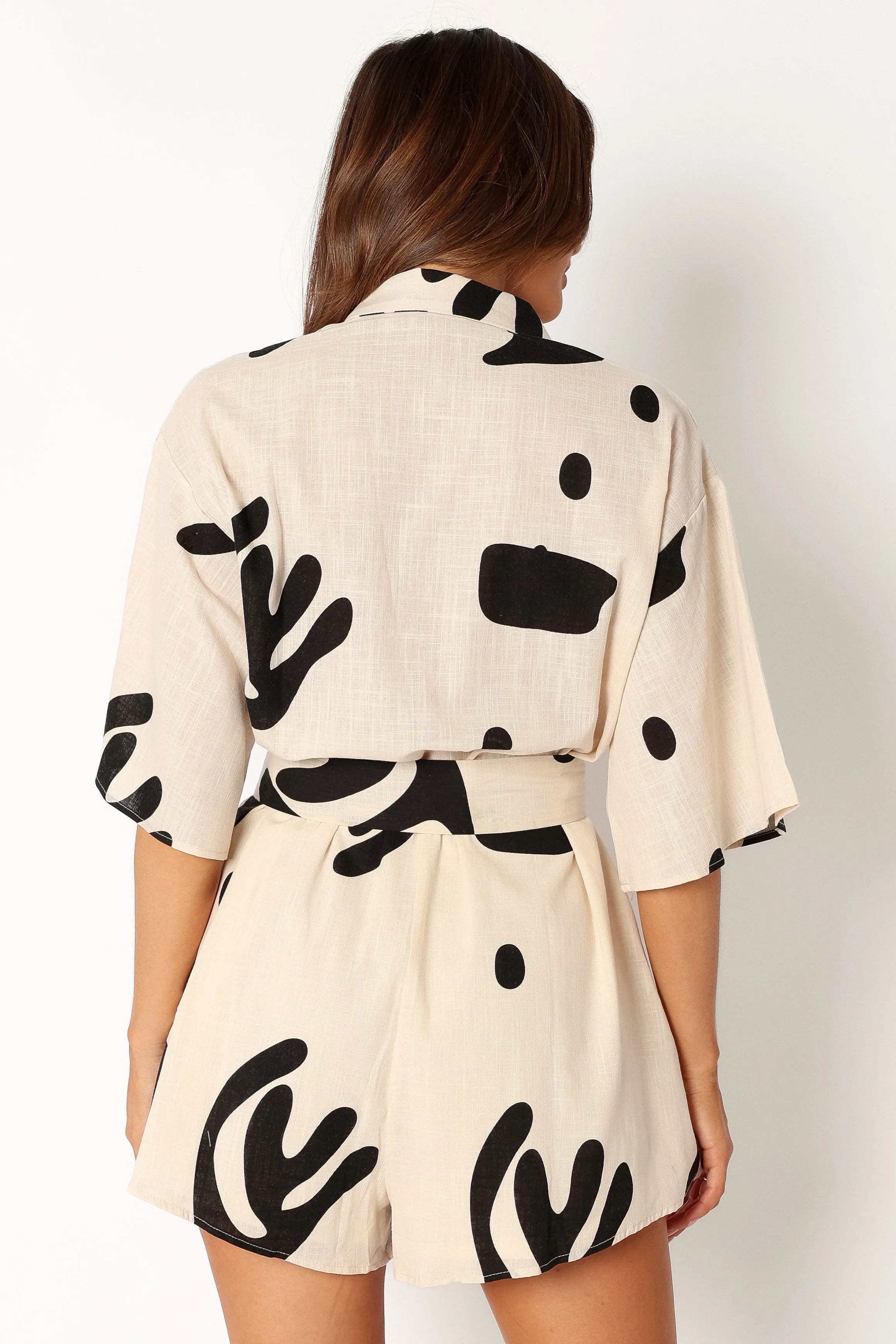 Kellie Romper - Beige Black sold by Petal & Pup product image thumbnail 4