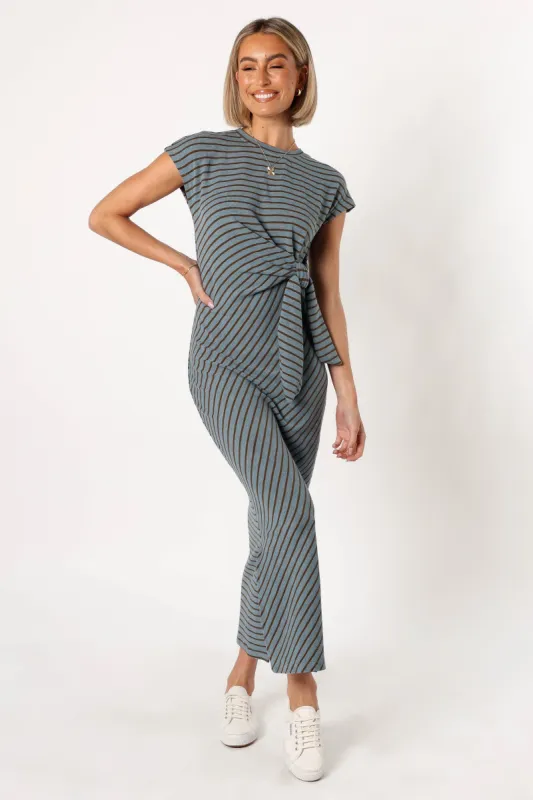 Sandro Maxi Dress - Dusty Stripe sold by Petal & Pup