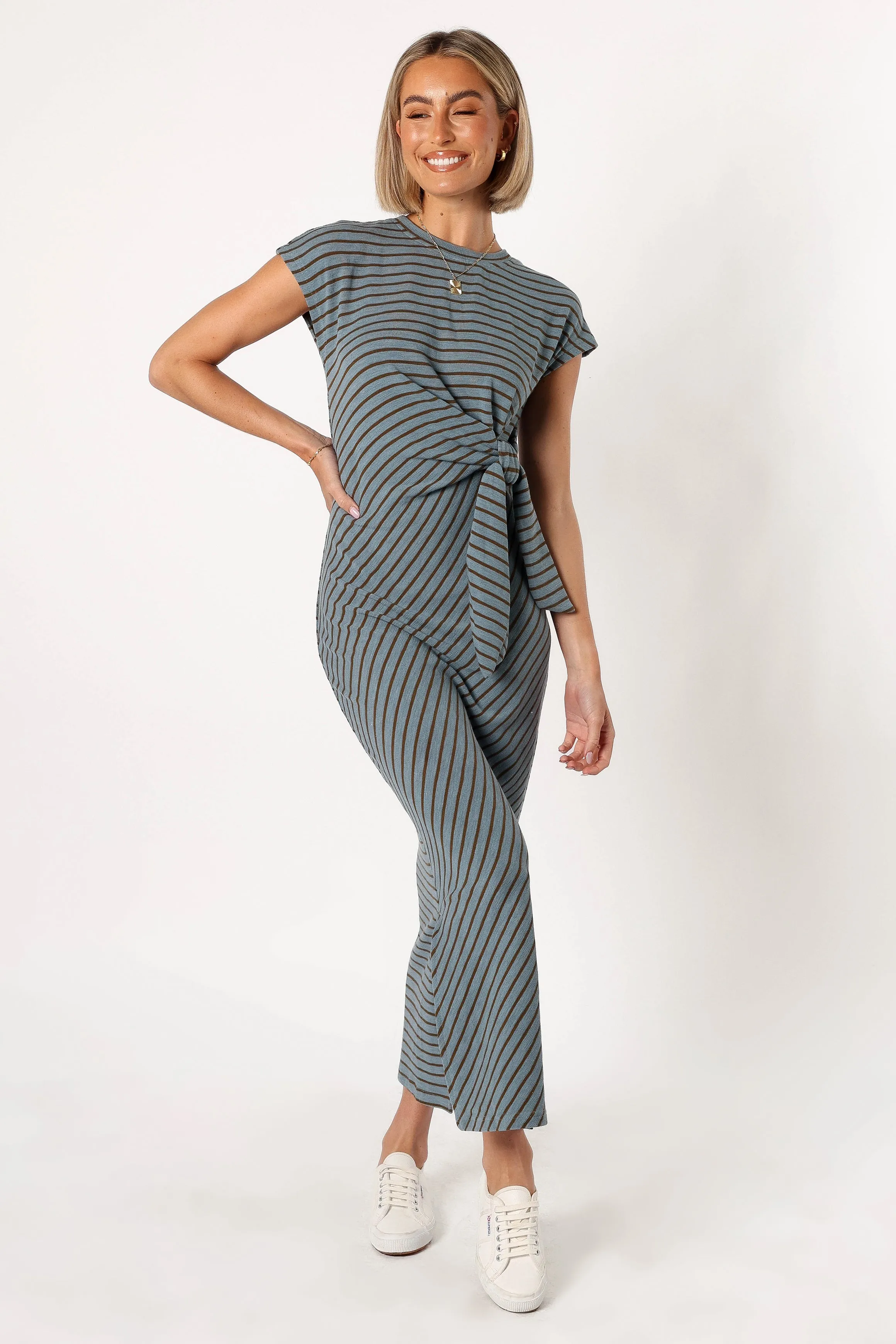 Sandro Maxi Dress - Dusty Stripe sold by Petal & Pup