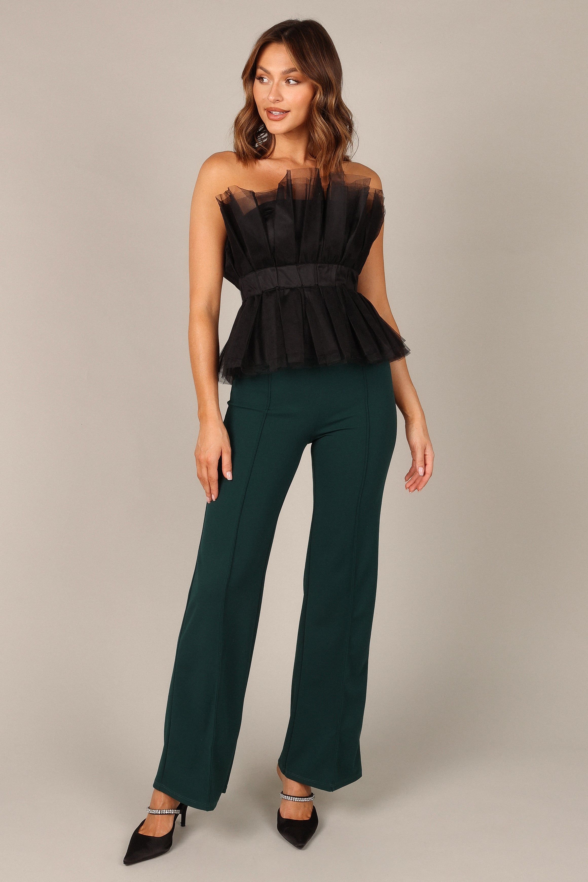 Karlie Strapless Tulle Top - Black sold by Petal & Pup product image thumbnail 4