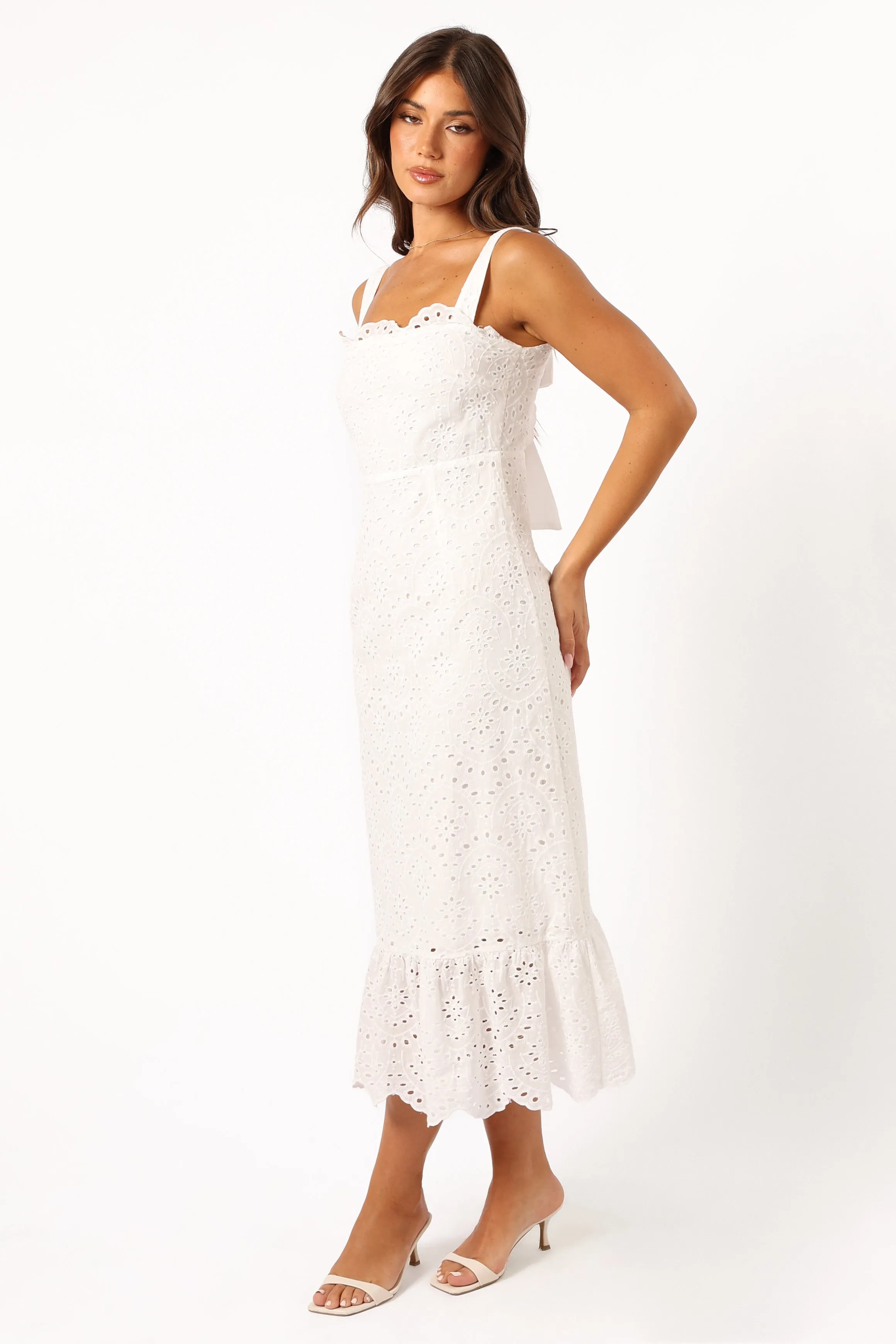 Meadow Lace Midi Dress - Ivory sold by Petal & Pup product image thumbnail 3