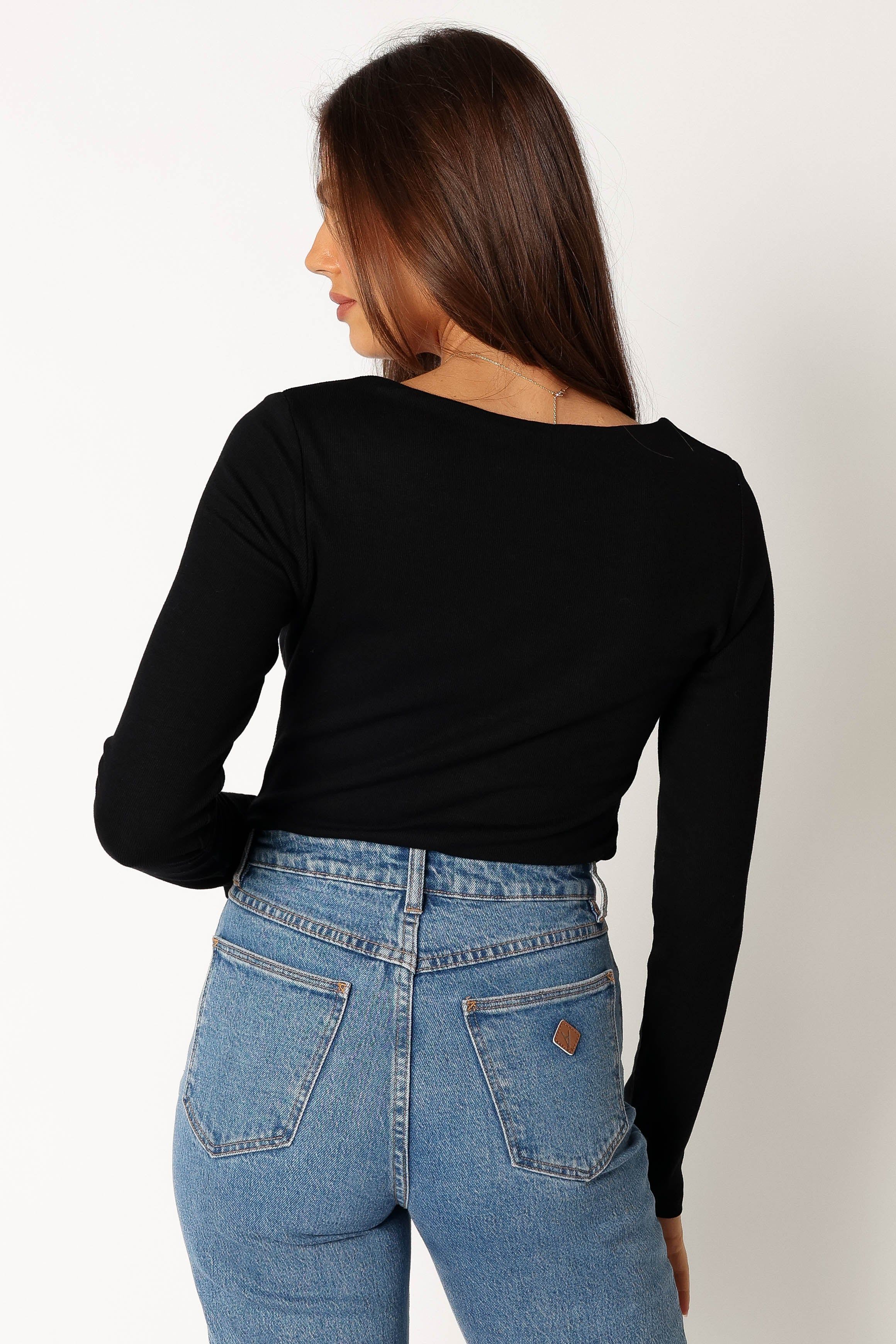 Peterson Long Sleeve Top - Black sold by Petal & Pup product image thumbnail 4