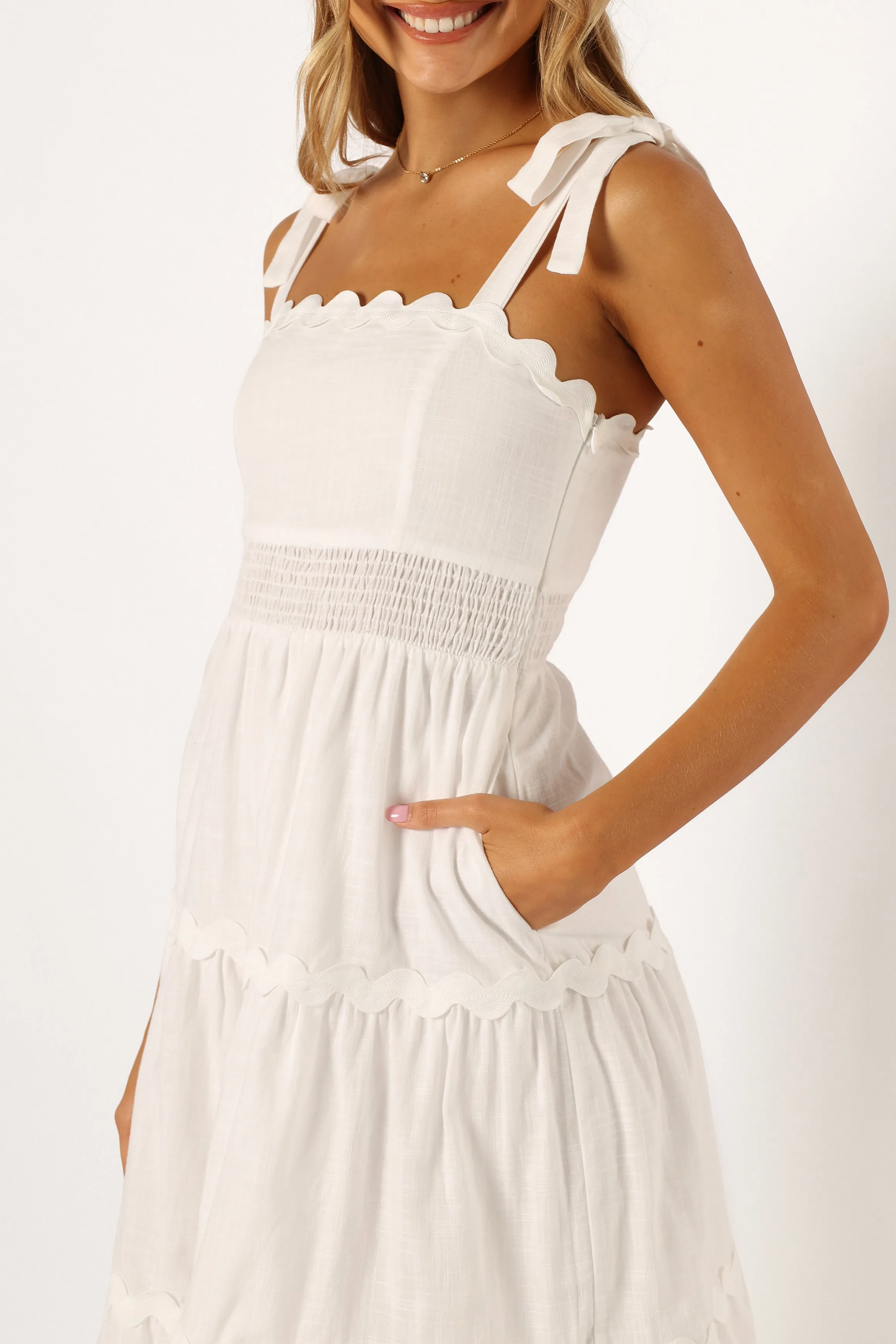 Urmi Midi Dress - White sold by Petal & Pup product image thumbnail 5