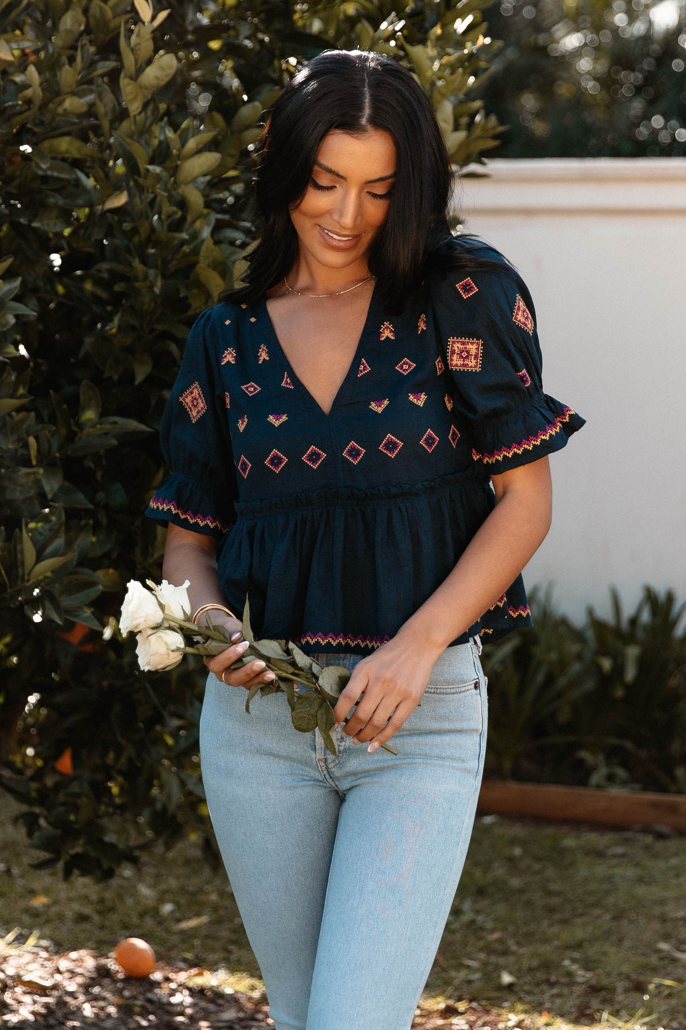 Dawston Top - Navy sold by Petal & Pup