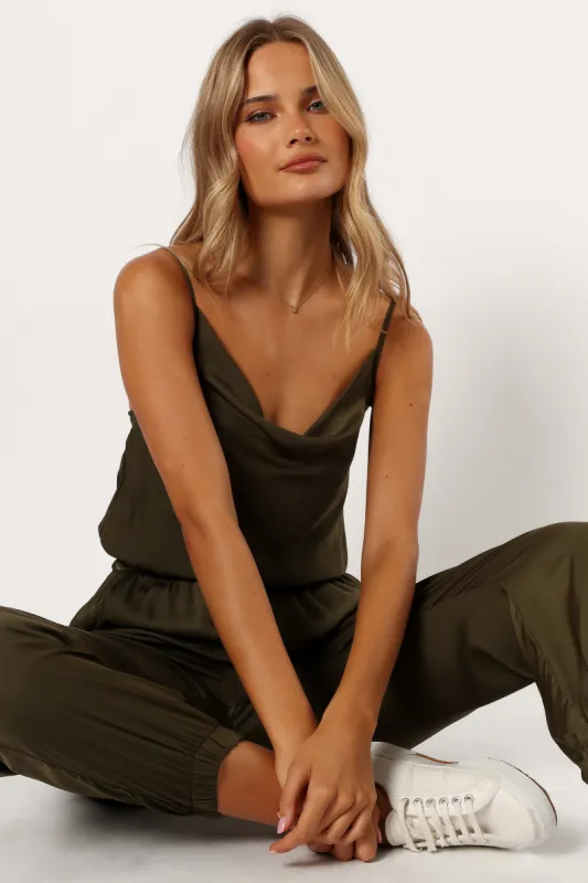 Jasleen Jumpsuit - Olive sold by Petal & Pup