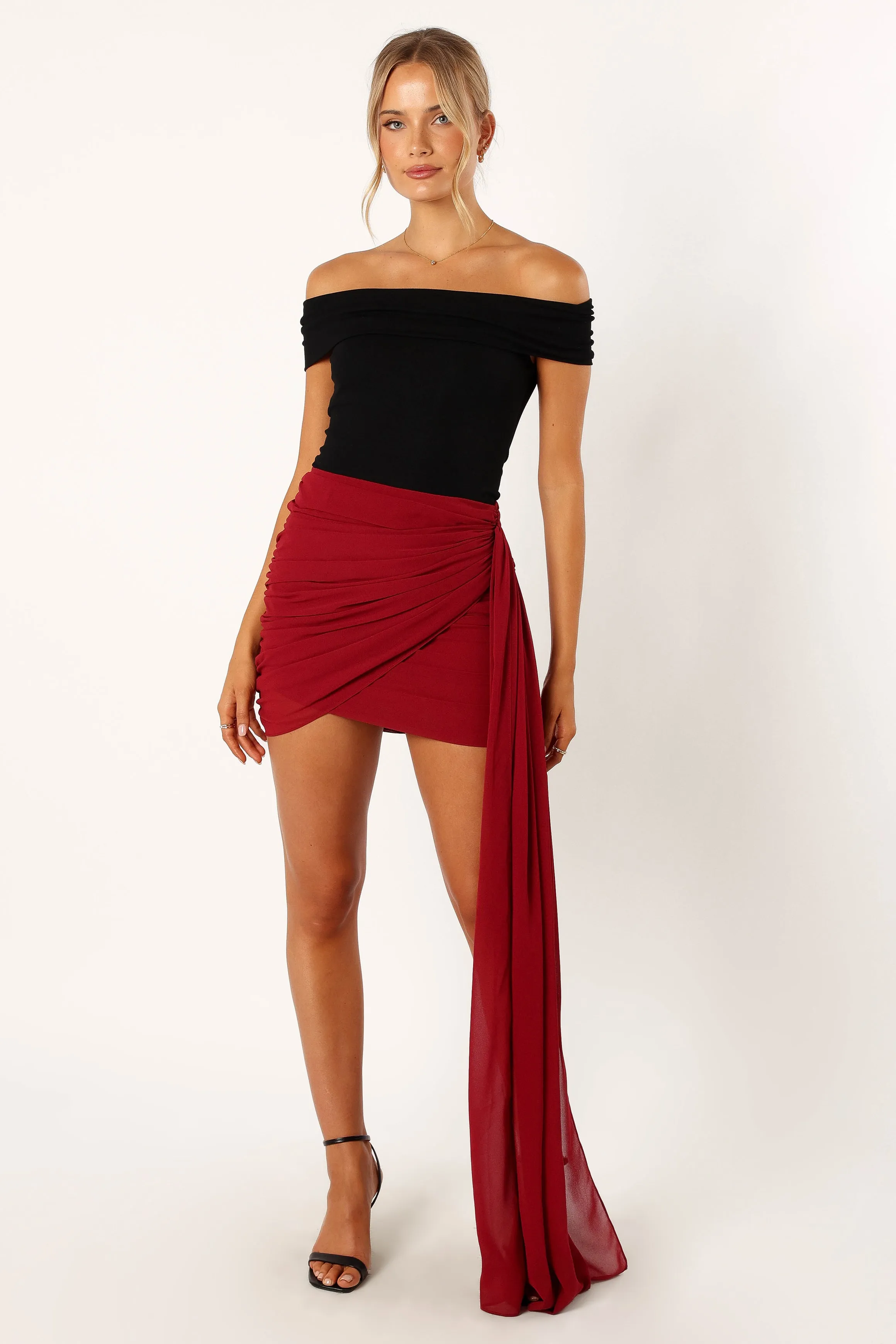 Night Lover Mini Skirt - Merlot sold by Petal & Pup product image thumbnail 2