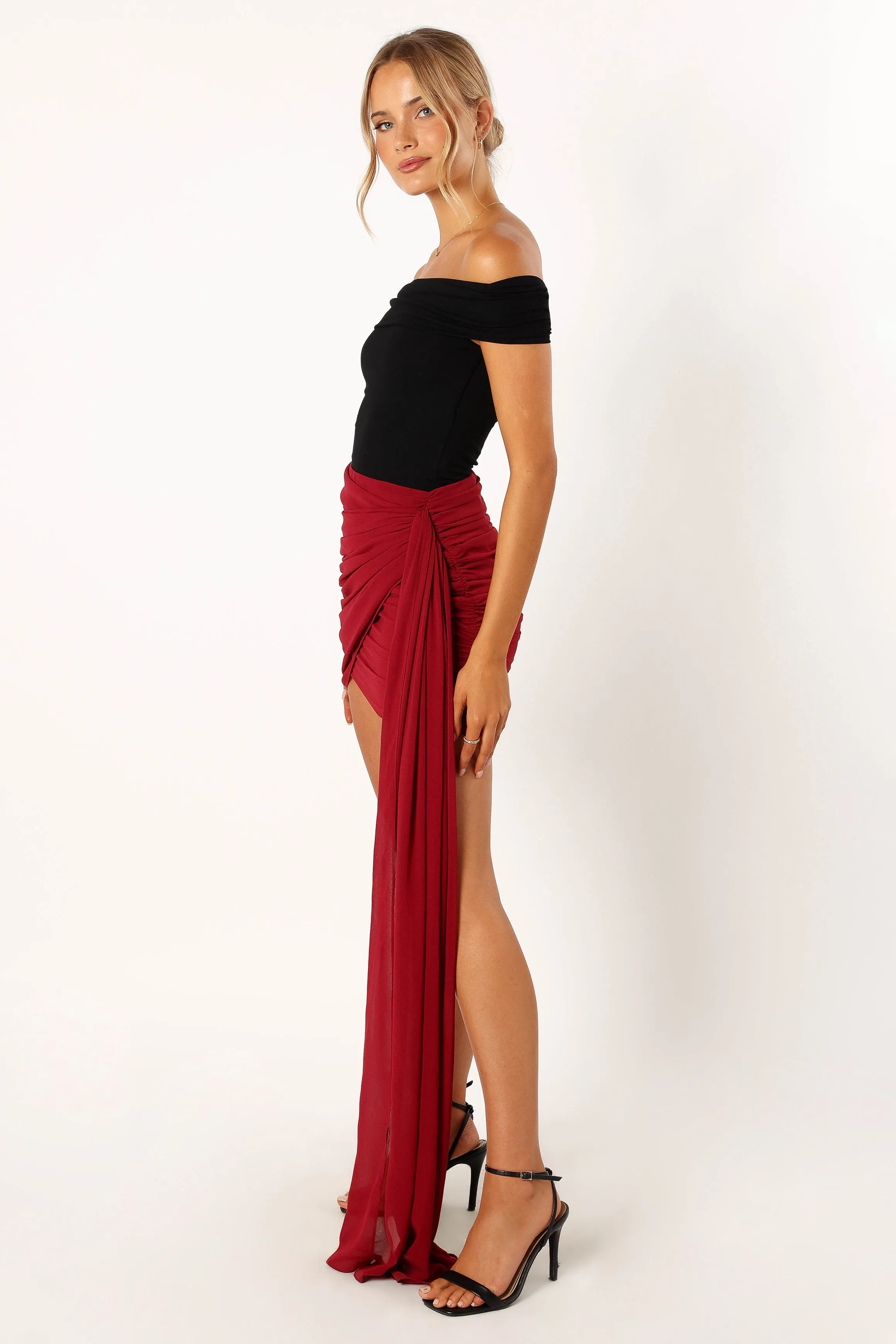Night Lover Mini Skirt - Merlot sold by Petal & Pup product image thumbnail 3