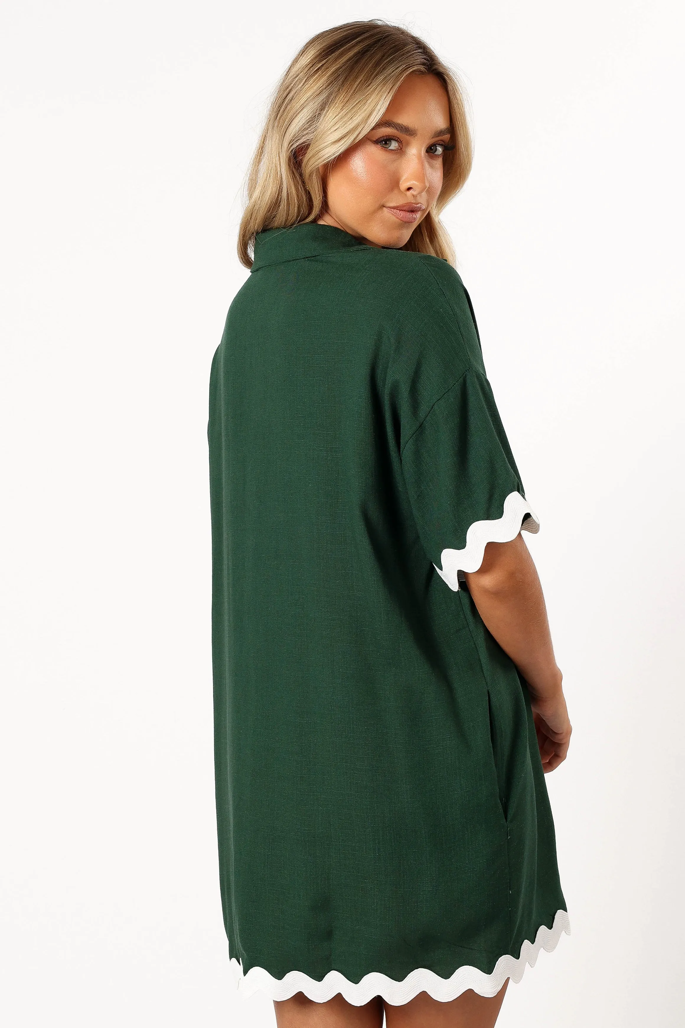 Zoe Mini Dress - Green sold by Petal & Pup product image thumbnail 4