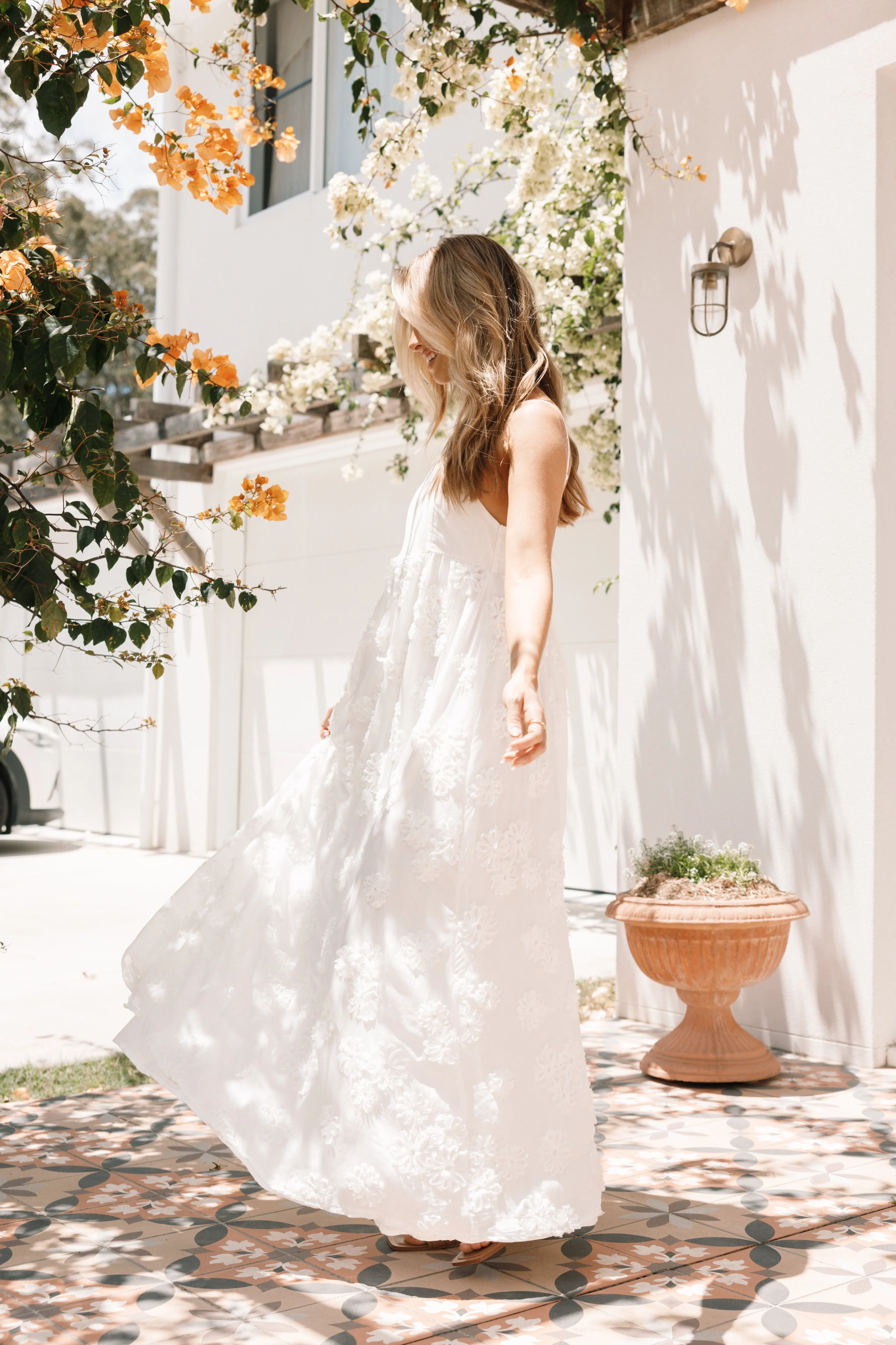 Trixie Maxi Dress - White sold by Petal & Pup product image thumbnail 2