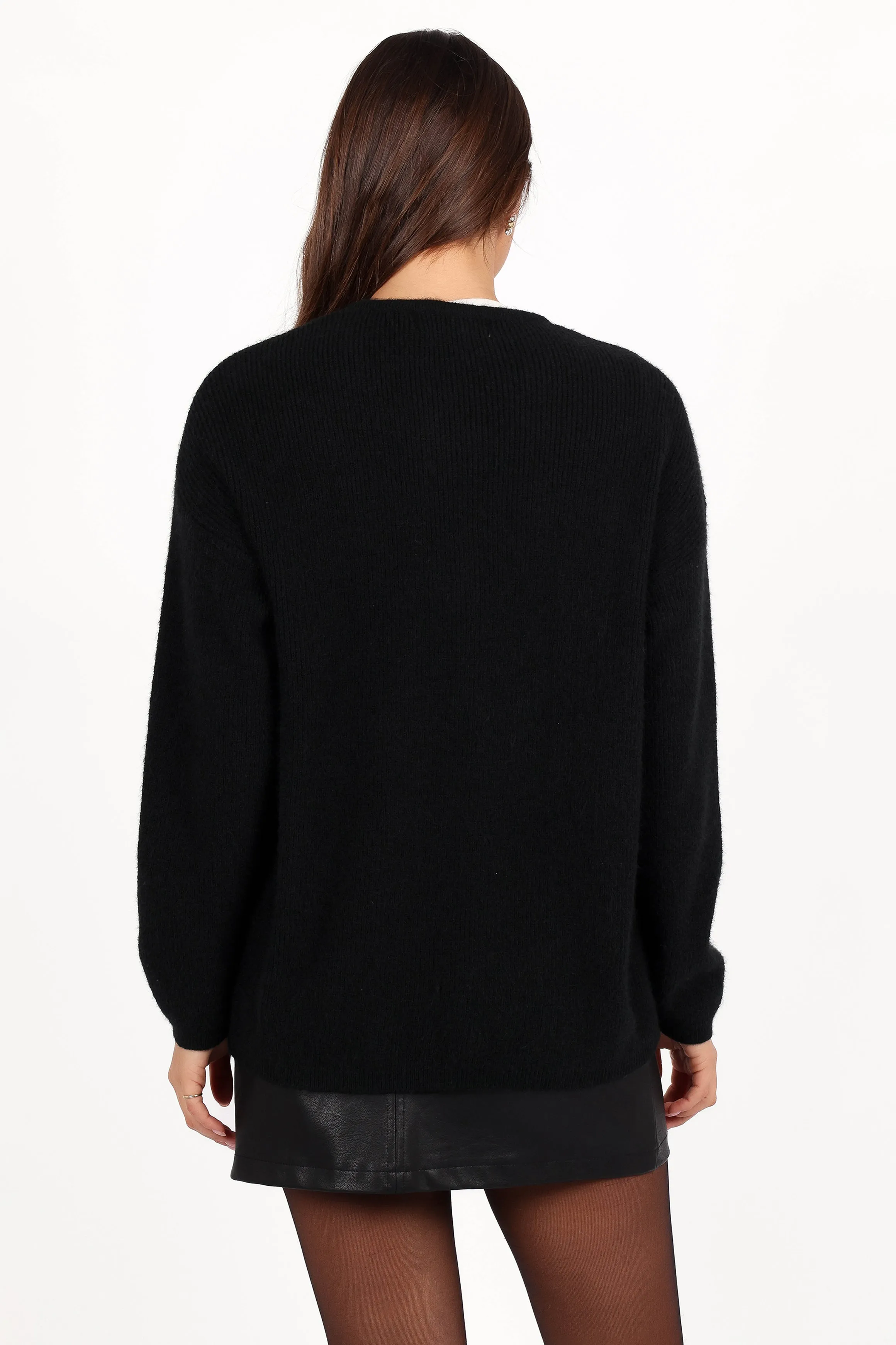 Astor Classic Button Up Cardigan - Black sold by Petal & Pup product image thumbnail 4