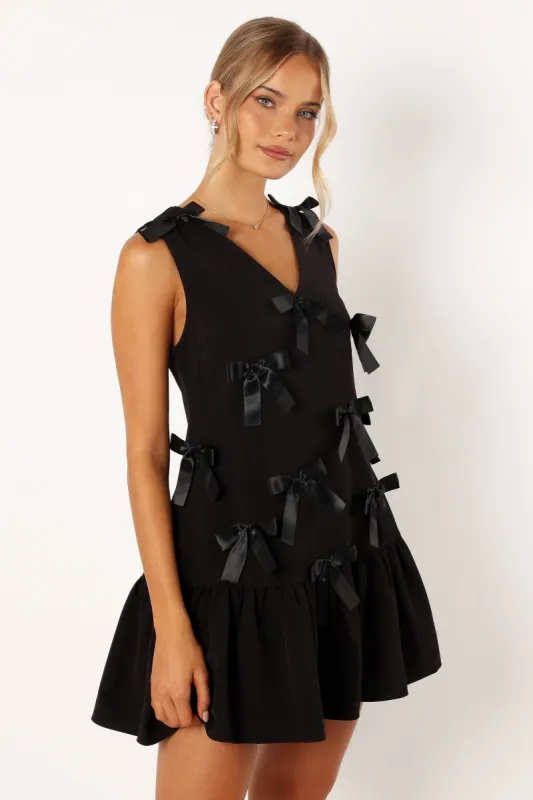 Juniper Mini Dress - Black sold by Petal & Pup