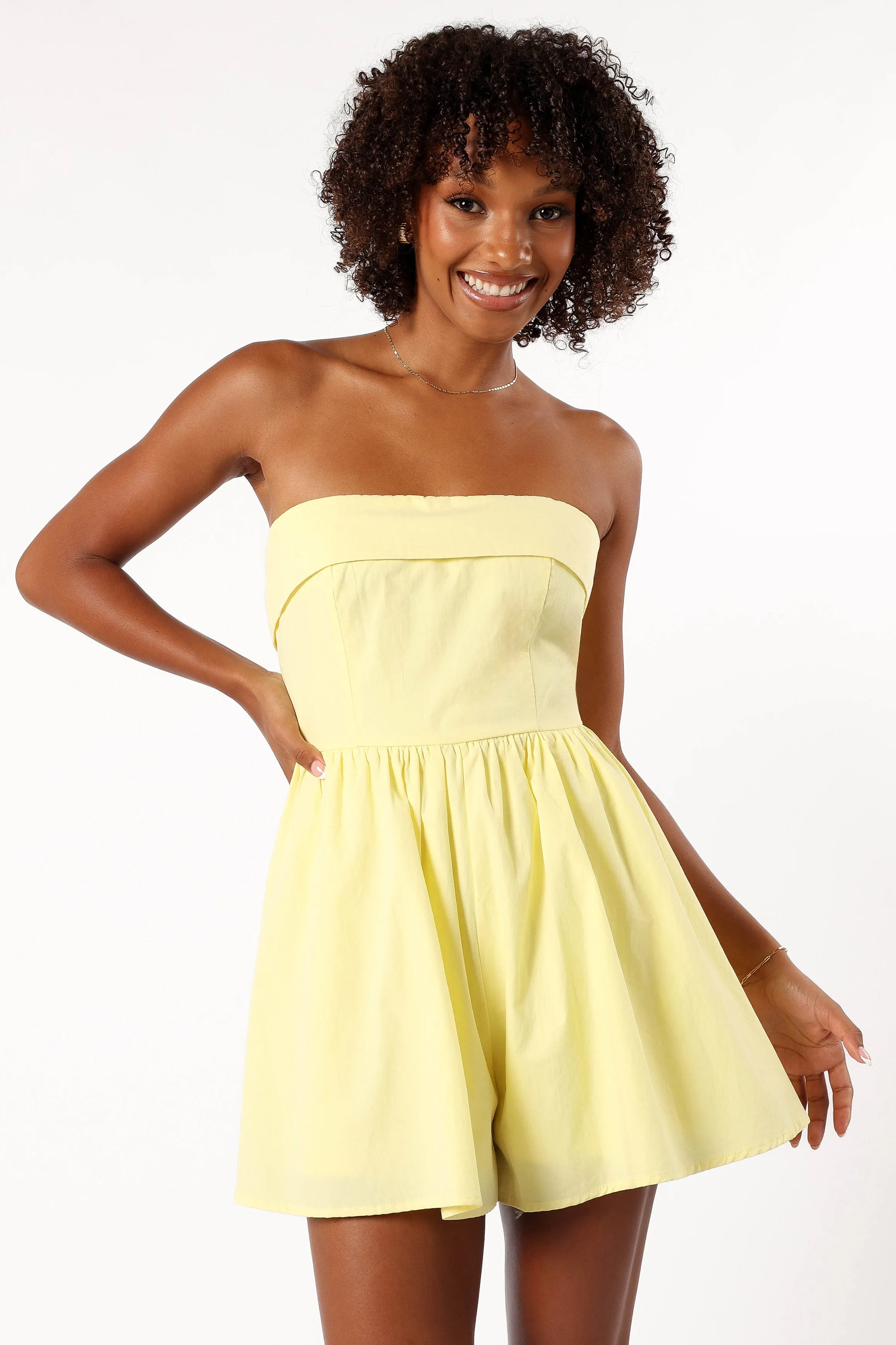 Beatrice Romper - Yellow sold by Petal & Pup