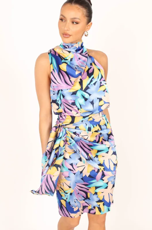 Arte Mini Dress - Blue Floral sold by Petal & Pup