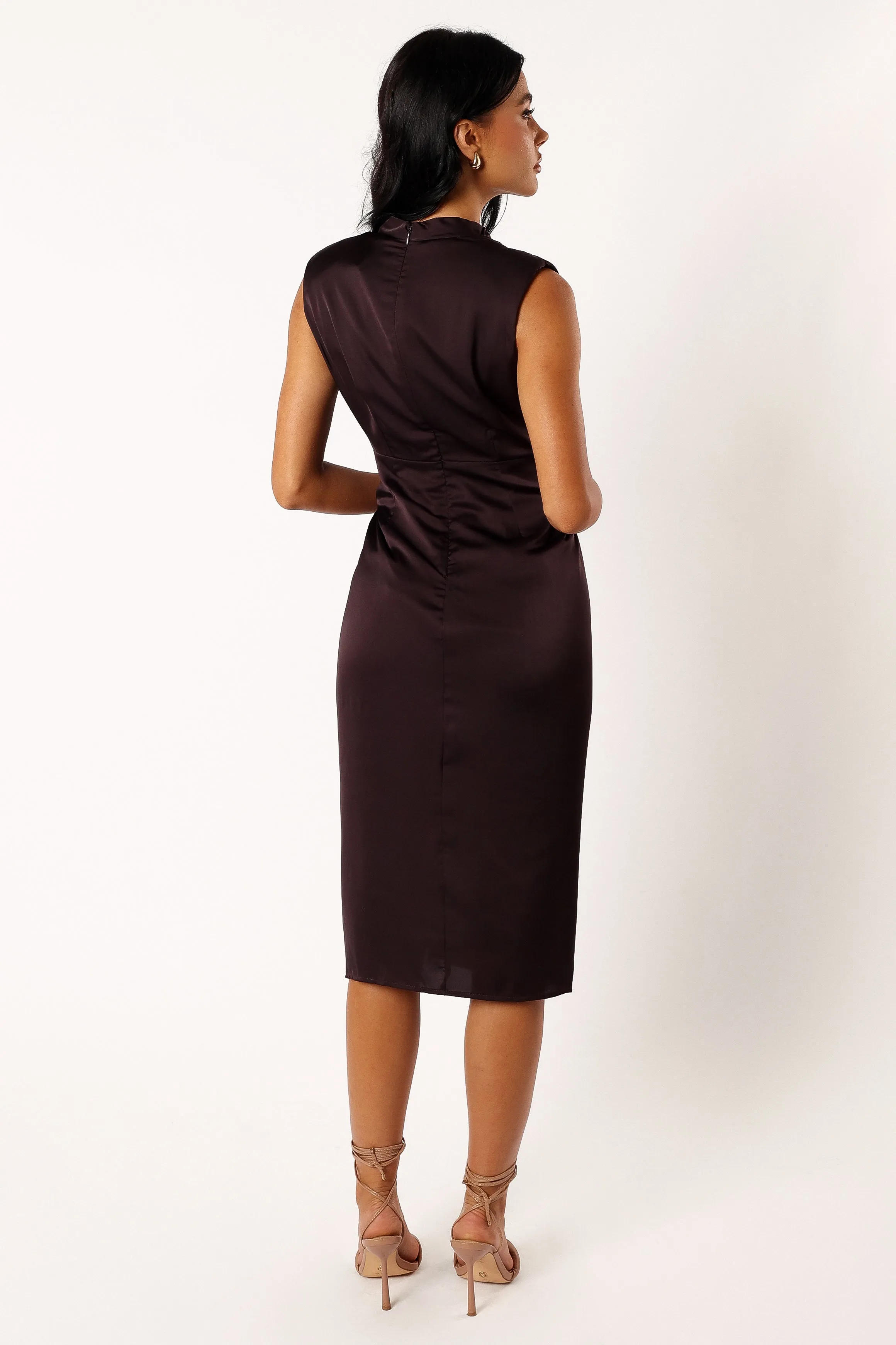 Dina Midi Dress - Black Coffee sold by Petal & Pup product image thumbnail 4