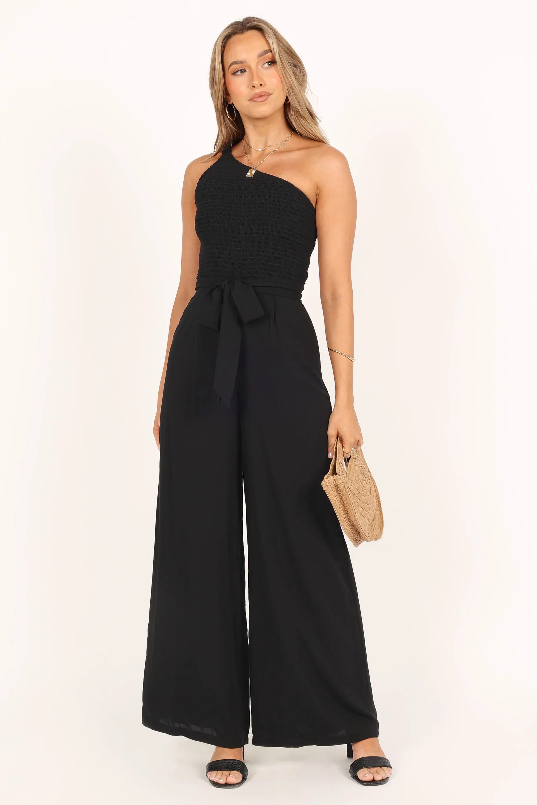 Amilia One Shoulder Jumpsuit - Black sold by Petal & Pup product image thumbnail 4