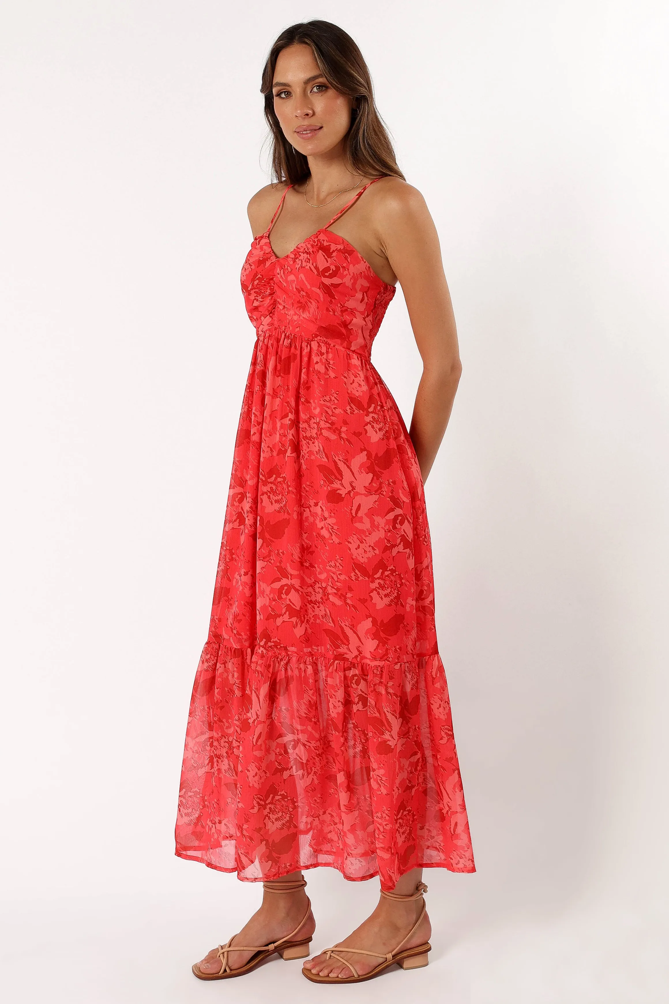 Destiny Midi Dress - Red sold by Petal & Pup product image thumbnail 3