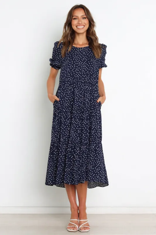 Ayan Dress - Navy sold by Petal & Pup