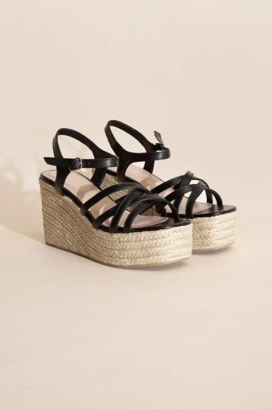 Webster Wedge Heel - Black sold by Petal & Pup