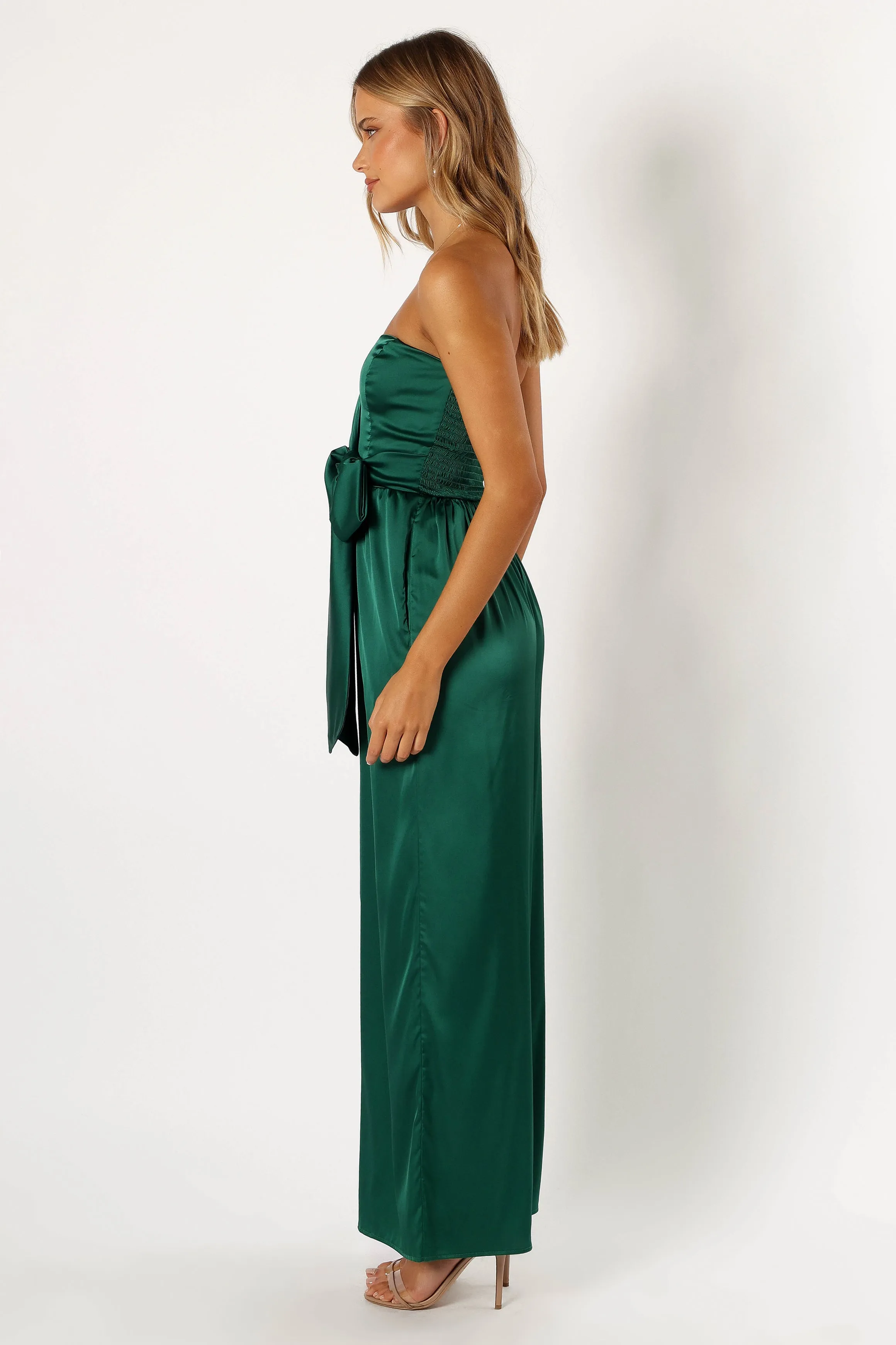 Tanya Strapless Jumpsuit - Emerald sold by Petal & Pup product image thumbnail 3