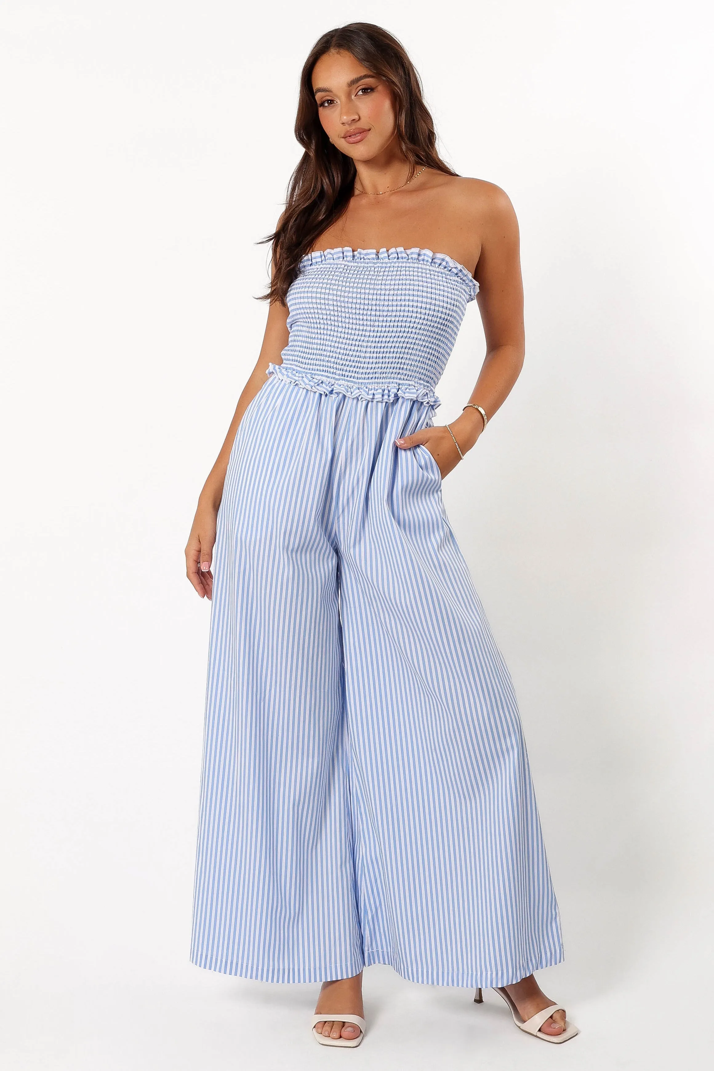 Jones Jumpsuit - Blue Stripe sold by Petal & Pup product image thumbnail 2