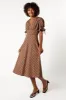 Charlie Midi Dress - Camel/Black sold by Petal & Pup