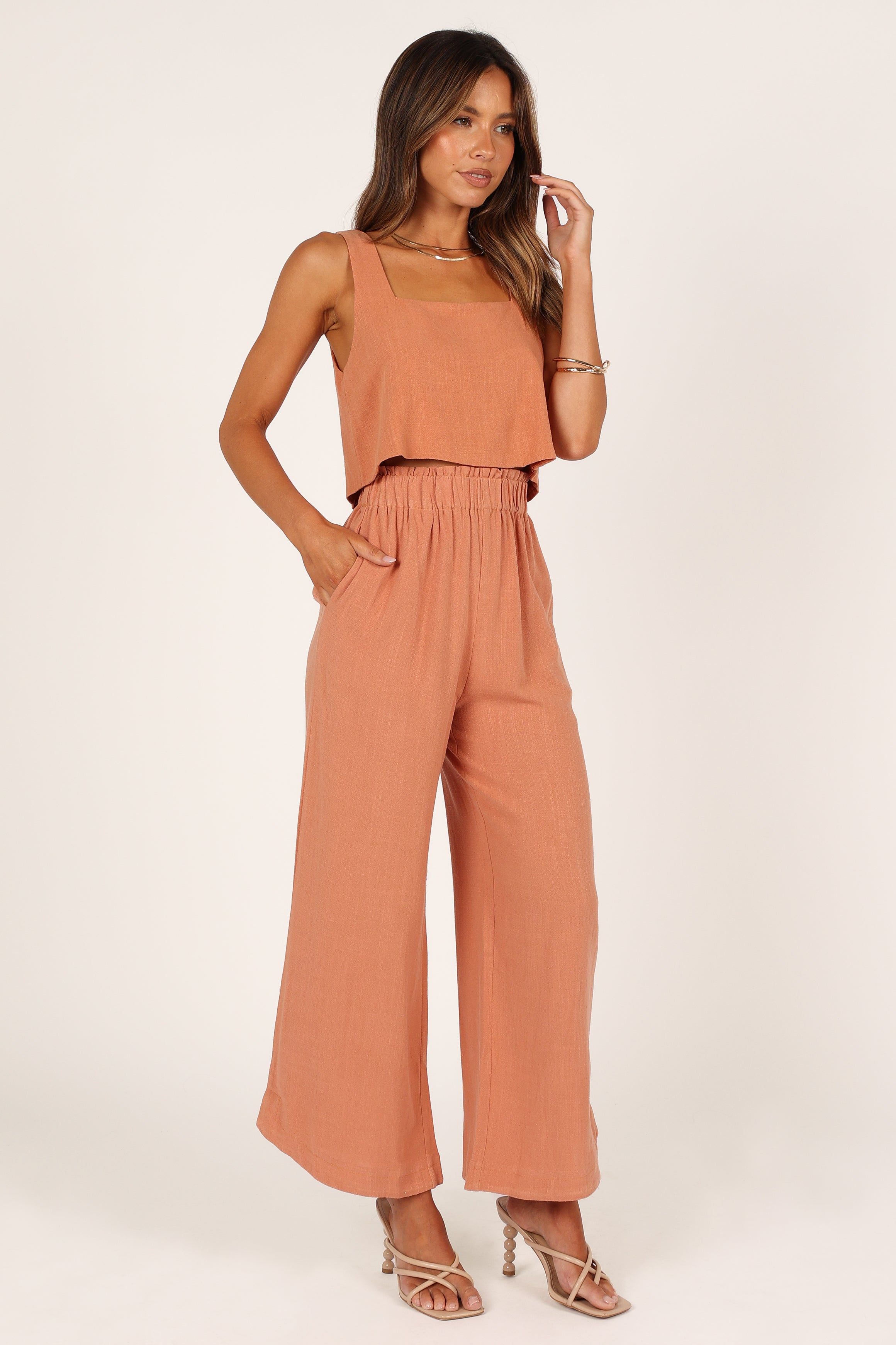Eleanor High Waisted Pants - Rust sold by Petal & Pup product image thumbnail 6