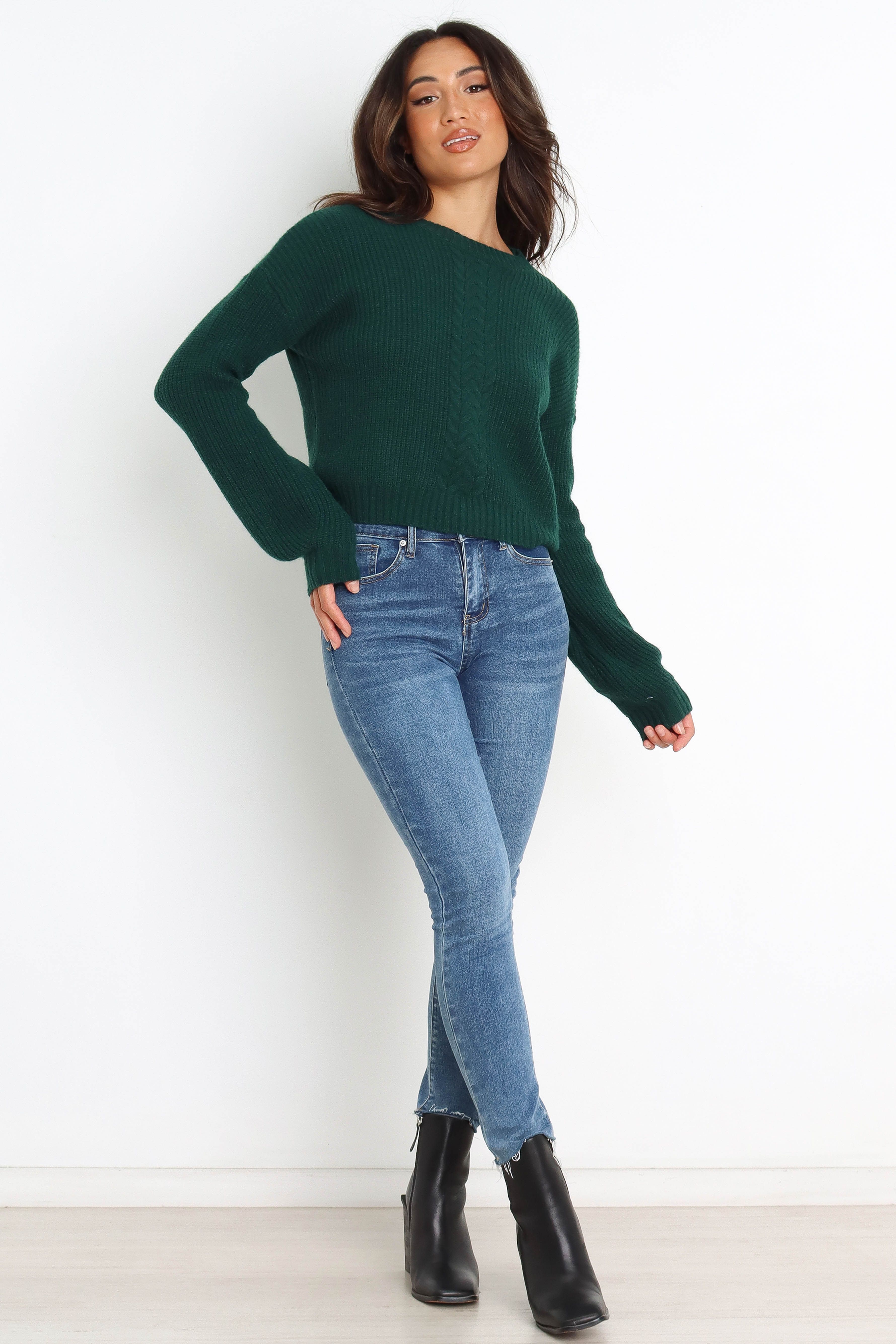 Henrie Knit Sweater - Emerald sold by Petal & Pup product image thumbnail 4