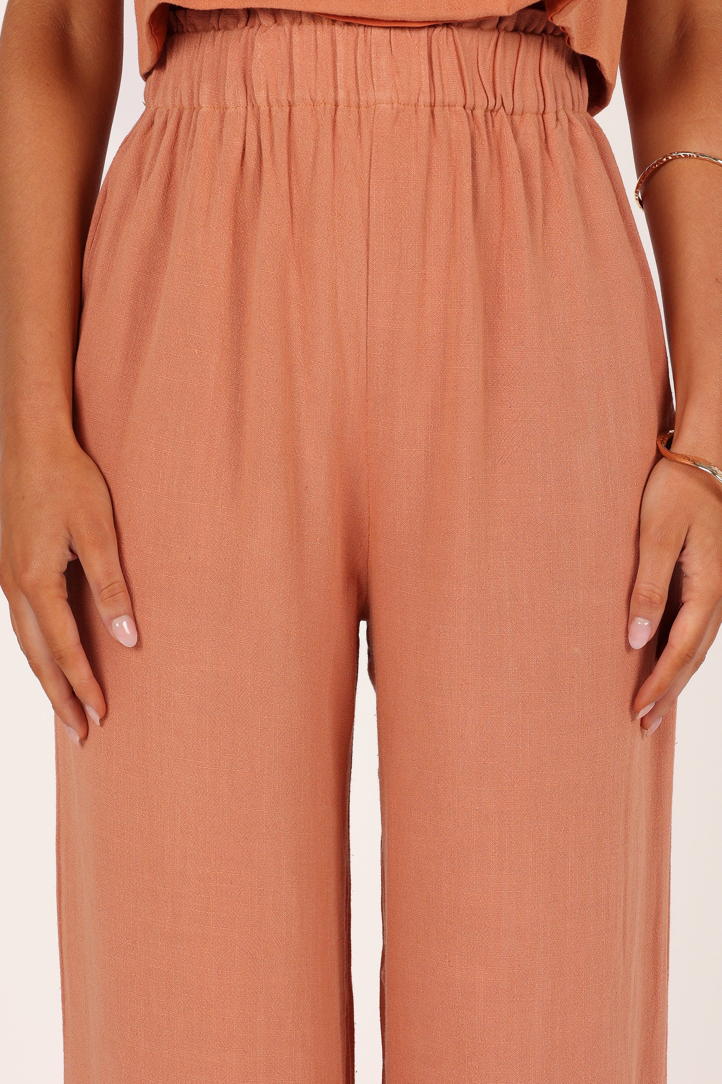 Eleanor High Waisted Pants - Rust sold by Petal & Pup product image thumbnail 2