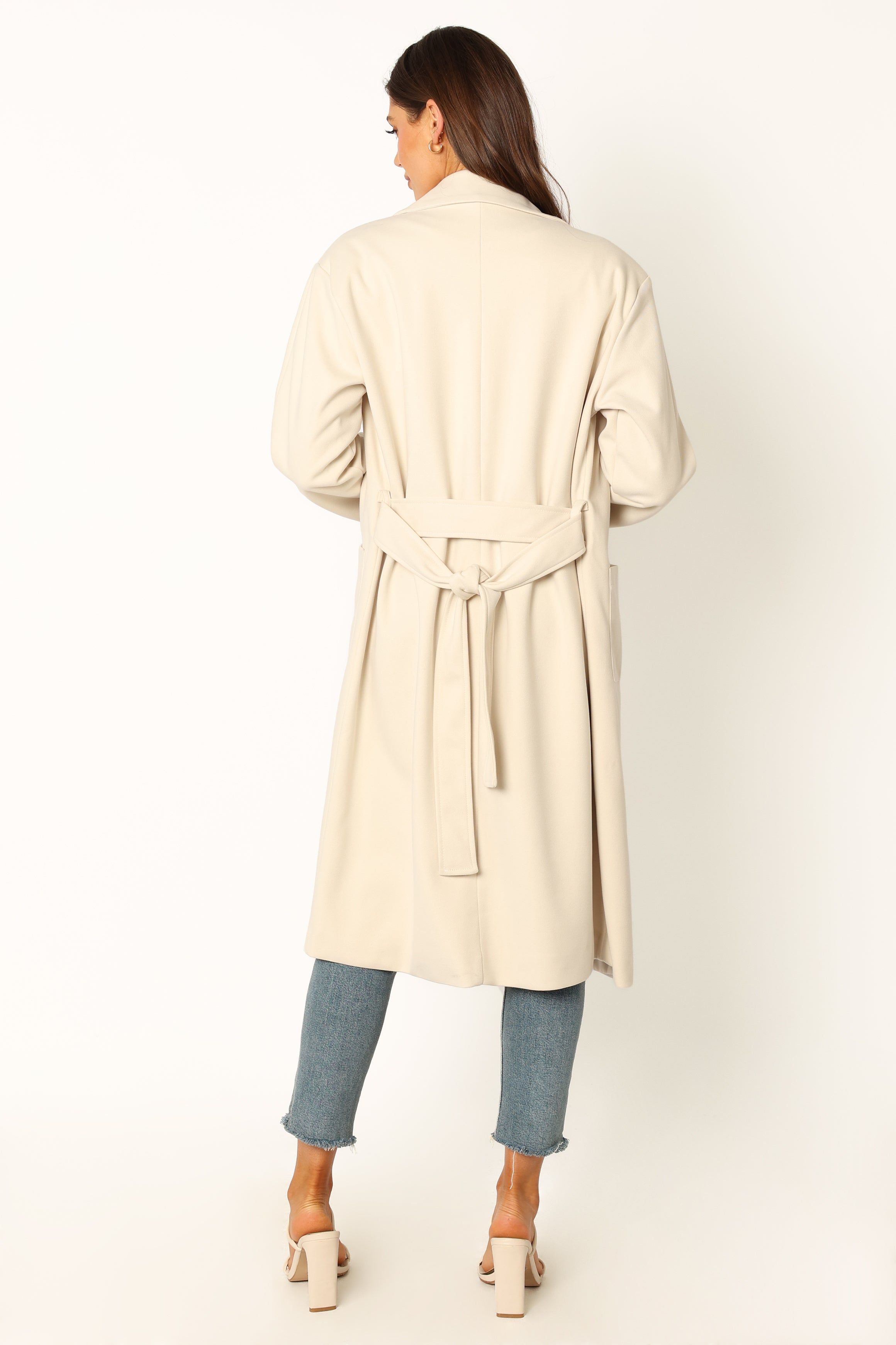 Eden Tie Front Coatigan - Beige sold by Petal & Pup product image thumbnail 5